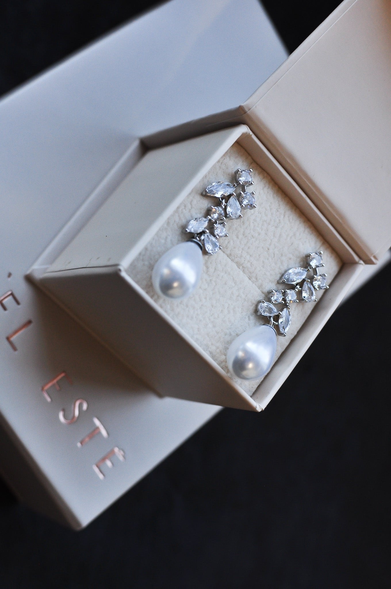 Elowen Pearl Earrings for Women - Sterling Silver Dangle Earrings - Elegant Gift for Wedding, Party & Everyday Wear