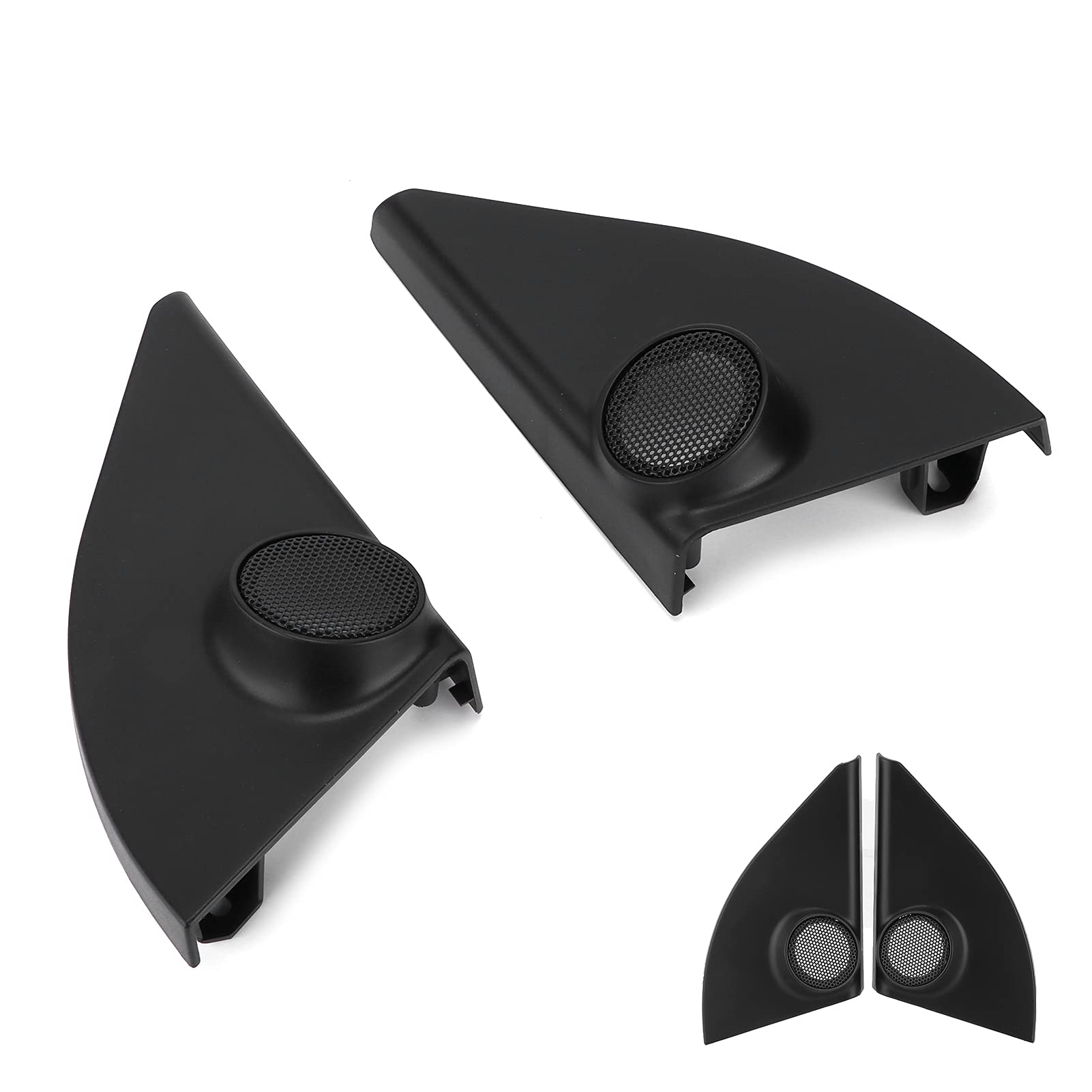 Fydun 2-Piece Black Car Tweeter Speaker Cover Trim - Replacement for Toyota RAV4 2014-2019 Models | Car Audio Upgrade & Interior Decoration Accessory | Perfect for DIY Car Modification & Sound System Enhancement