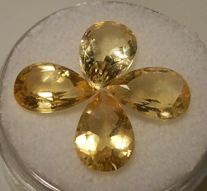 Natural Brazilian Citrine Gemstone - 6x4mm, 7x5mm or 8x5mm Pear Cut Loose Stone | VVS Clarity, November Birthstone | Wholesale for Jewelry Making, Engagement Rings & Healing Crystals