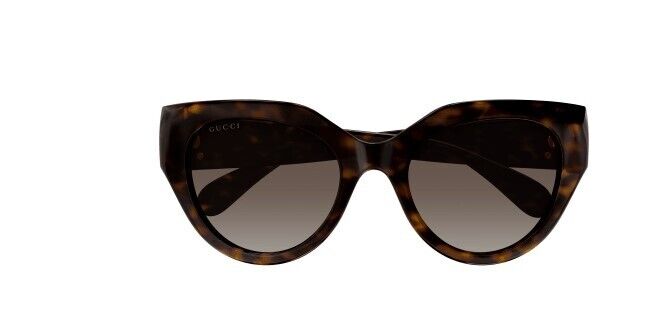 Gucci GG 1408S 003 Havana/Brown Cat Eye Women's Sunglasses - Stylish UV Protection Shades for Summer, Beach & Fashion Outfits