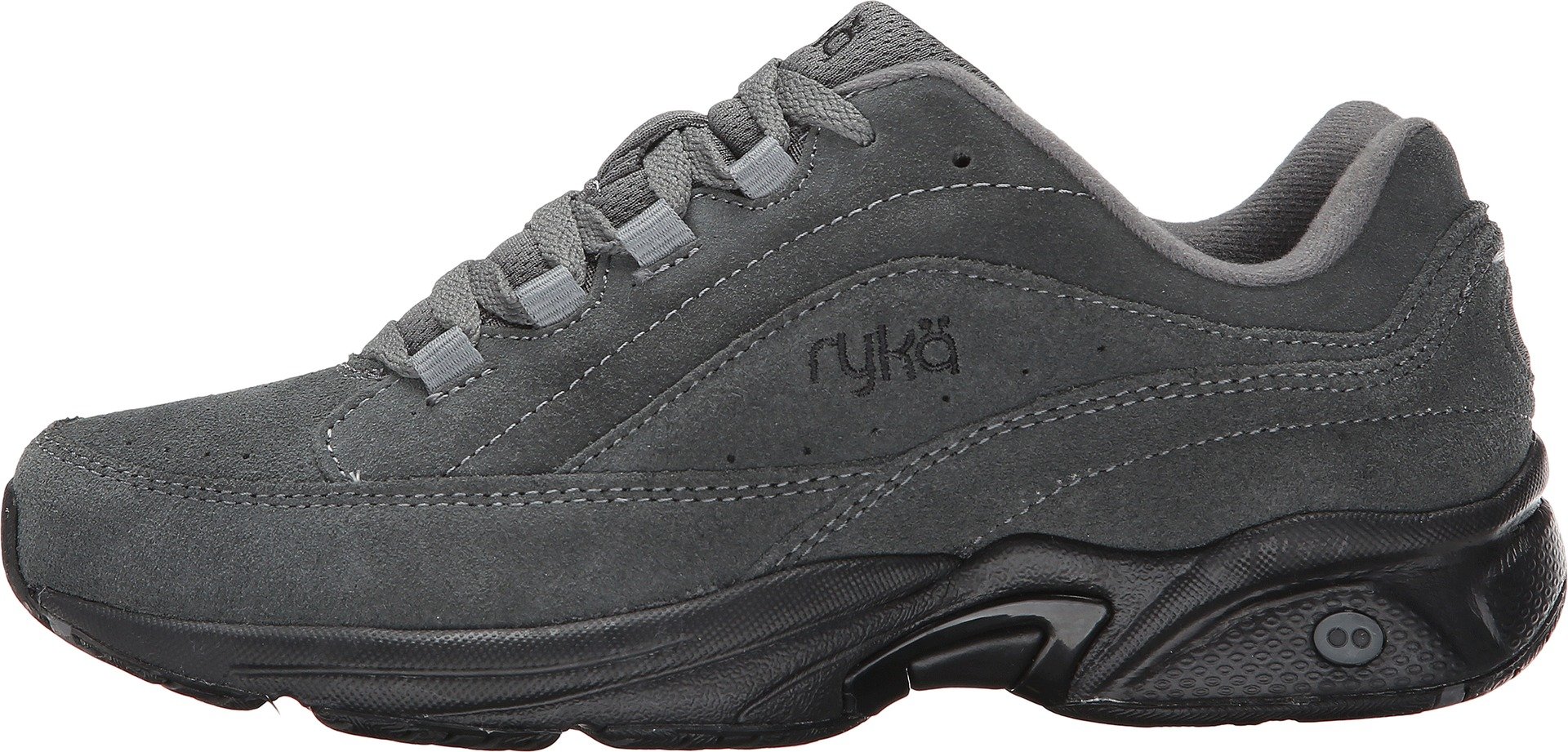 Ryka Women's Catalyst 3 Running Shoes - Iron Grey/Black - Size 7.5 Wide (C) - Lightweight & Supportive for Walking, Jogging & Gym Workouts