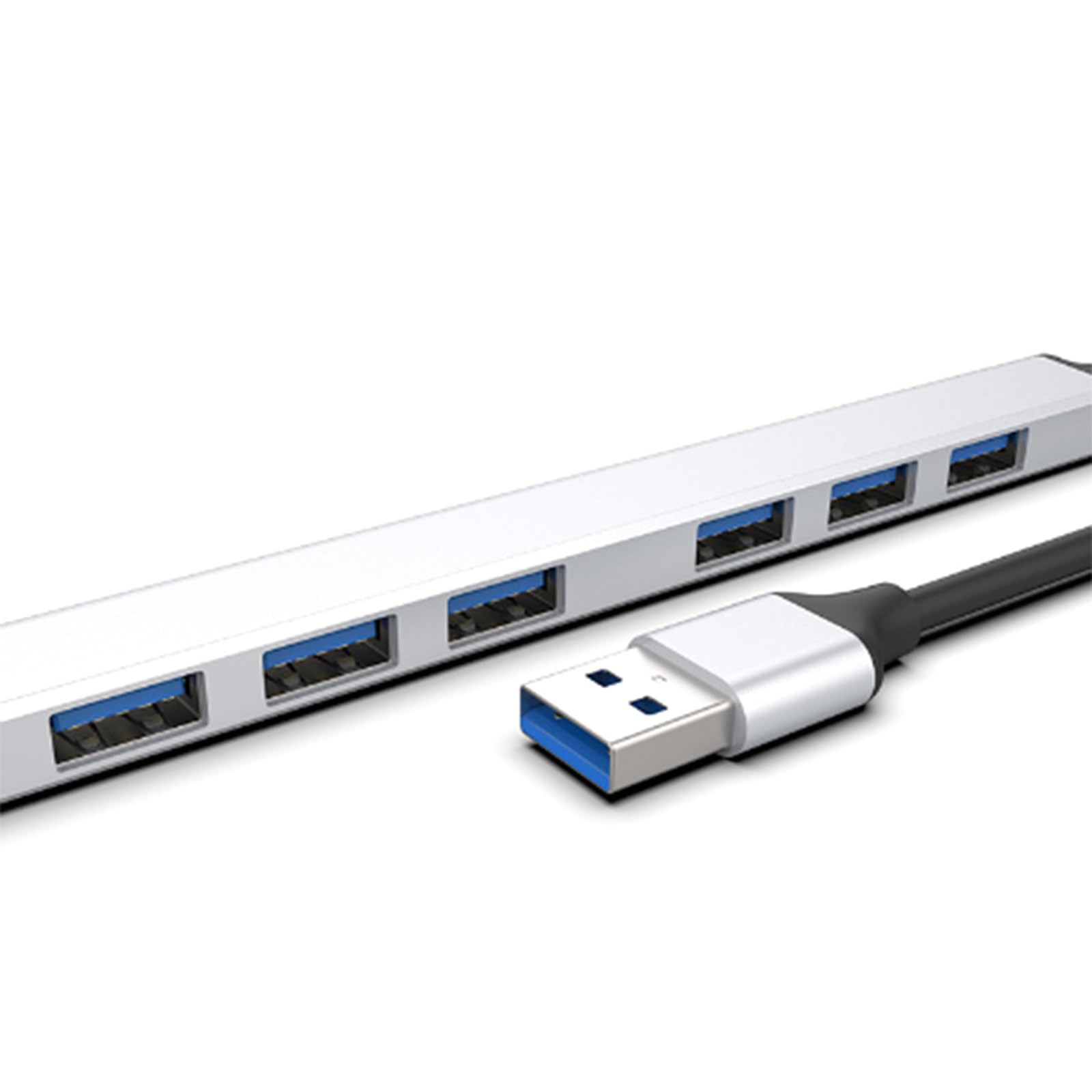 7-Port USB Hub Adapter for Laptop - High-Speed USB 3.0 Multi-Port Expander Dongle with Data Transfer & Charging - Perfect for Home Office, Gaming & Travel Accessories