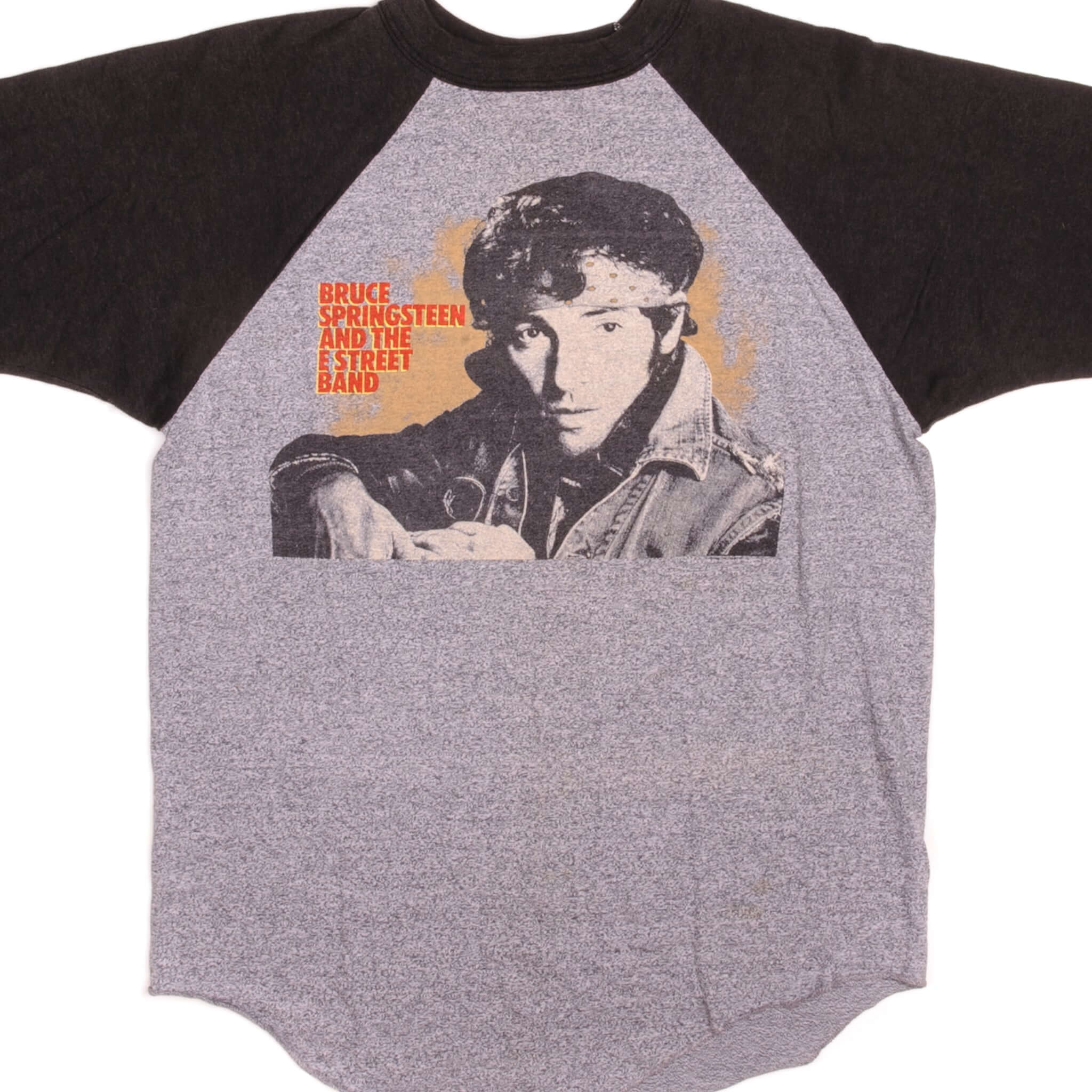 Vintage Bruce Springsteen and The E Street Band 1984 World Tour Raglan Tee Shirt - Large Size, Made in USA - Perfect for Concerts, Music Festivals & Vintage Collectors