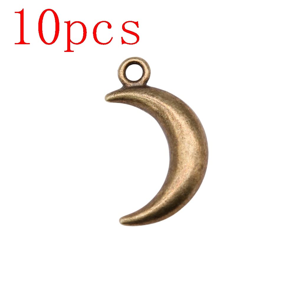 Moon Smiley Face Charms for Jewelry Making - DIY Craft Beads & Pendants - Perfect for Necklaces, Bracelets, and Keychains