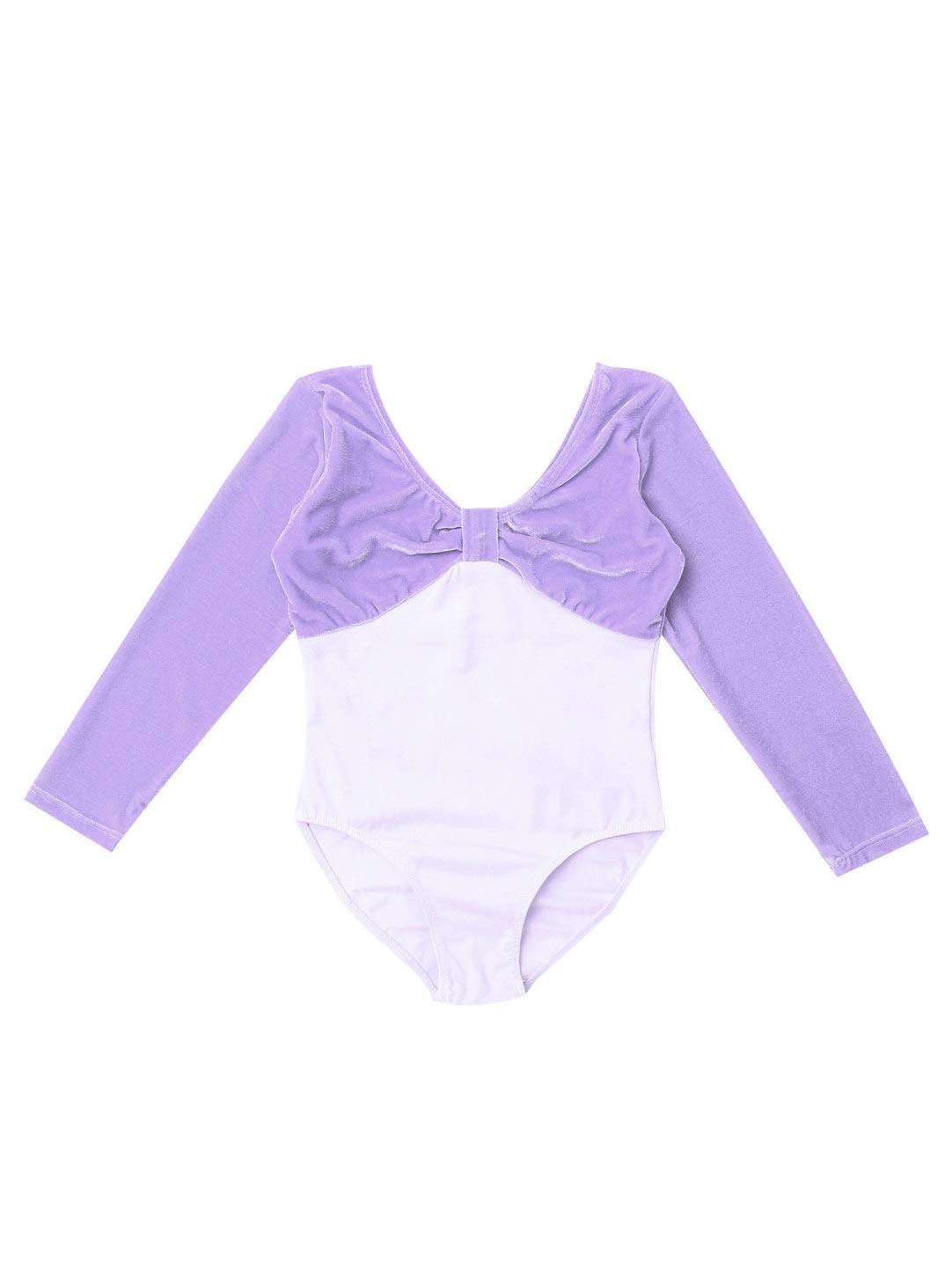 Girls Ballet Leotard Long Sleeve Velvet Dancewear - Gymnastics Bodysuit for Kids, Toddler Dance Costume - Perfect for Ballet Class, Recital, Competition & Performance