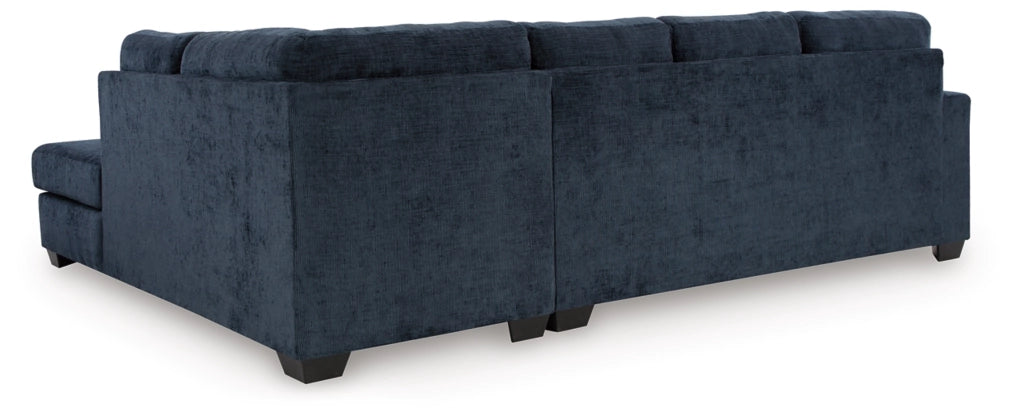 Aviemore 2-Piece Sectional Sofa with Right-Hand Facing Chaise Lounge in Ink Color - Perfect for Living Room, Family Room & Home Theater Comfort