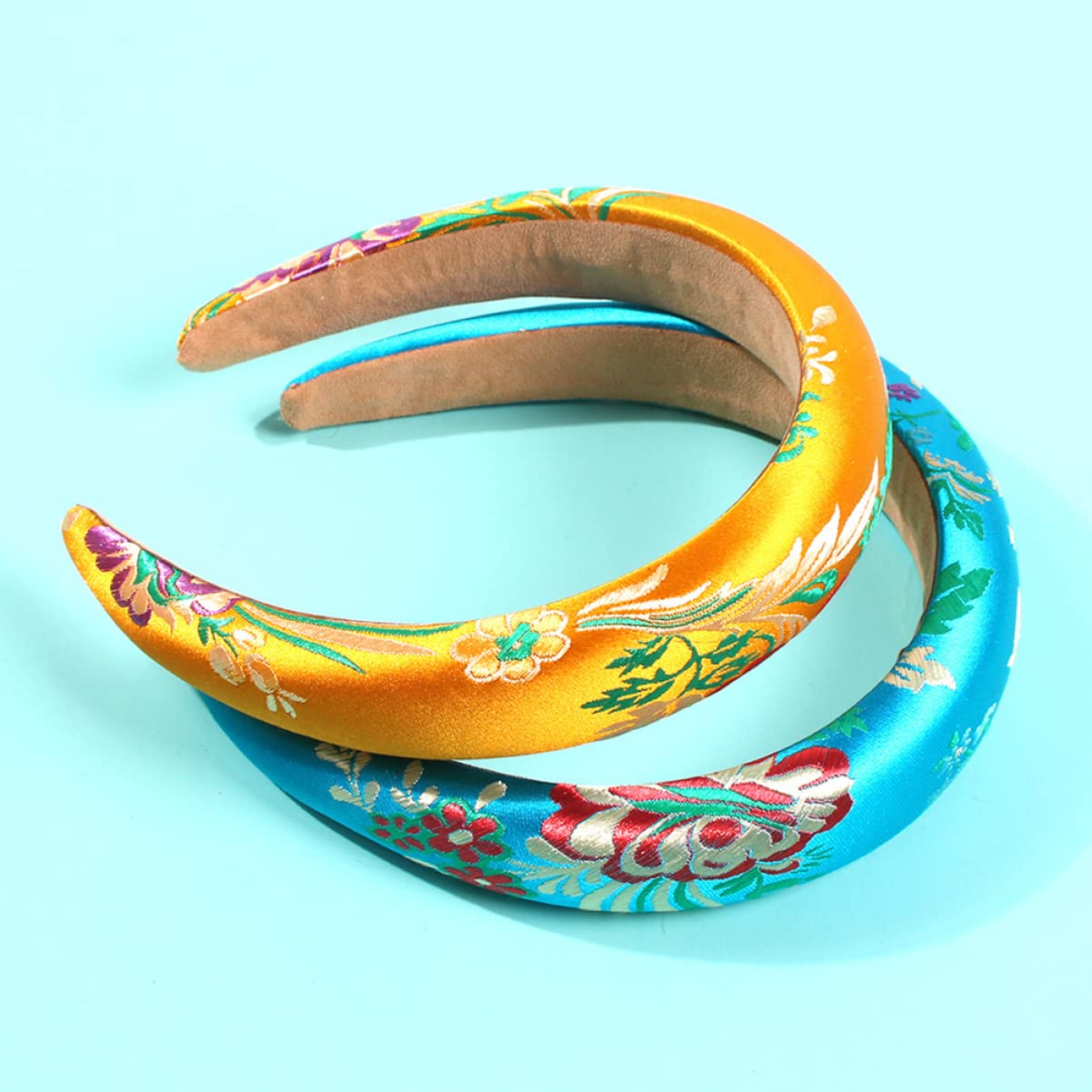 FRCOLOR 1pc Floral Embroidery Headband for Women - Elegant Wide Headband with Flower Design - Perfect for Weddings, Parties, and Everyday Fashion Accessories
