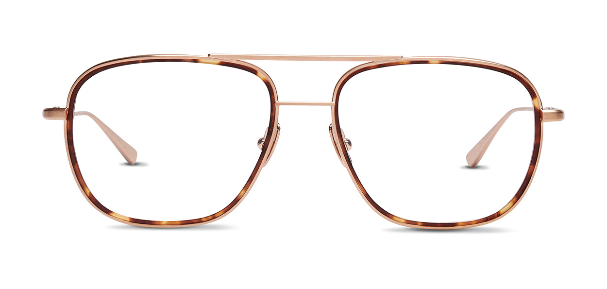 Colorado 55 RX Eyeglasses - Brushed Gold Frame with Antique Leaves Design | Perfect for Reading, Work & Everyday Use
