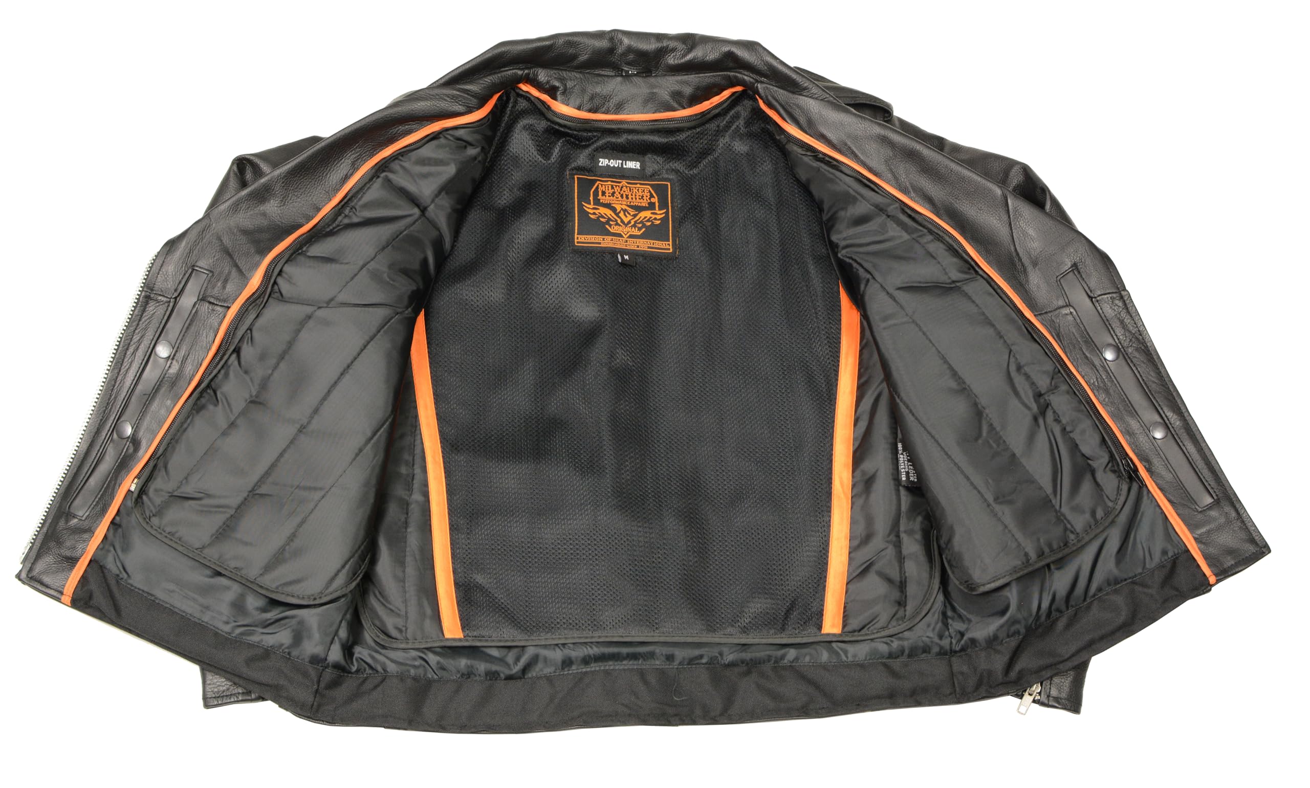 Milwaukee Leather Women's Classic Biker Jacket LKL2701 - Adjustable Half Belt, Vintage Motorcycle Jacket for Riding & Casual Wear