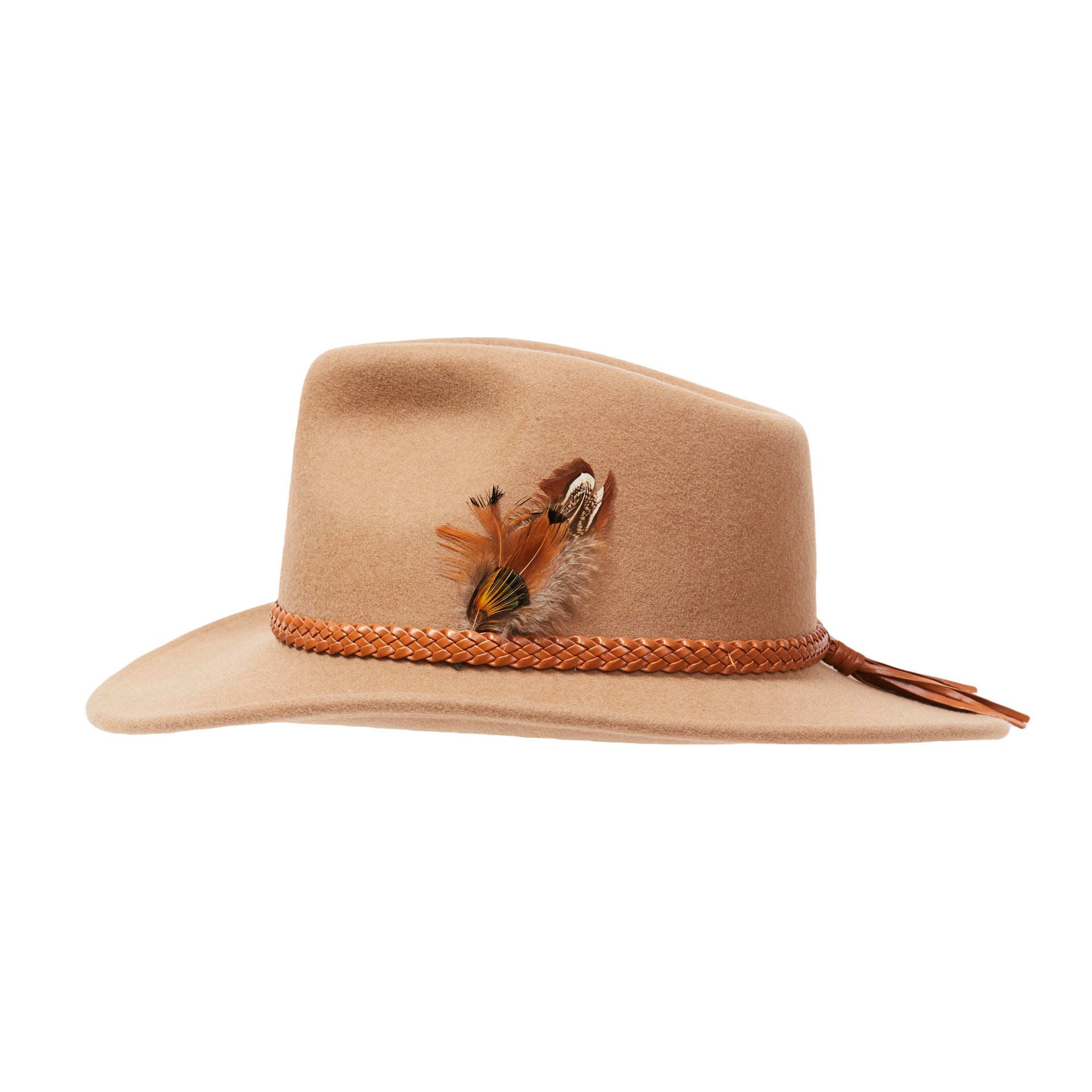 CITY HATTERS Harrison Braided Band Fedora Hat for Men - Stylish Wide Brim Hat for Outdoor Events, Weddings & Fashion