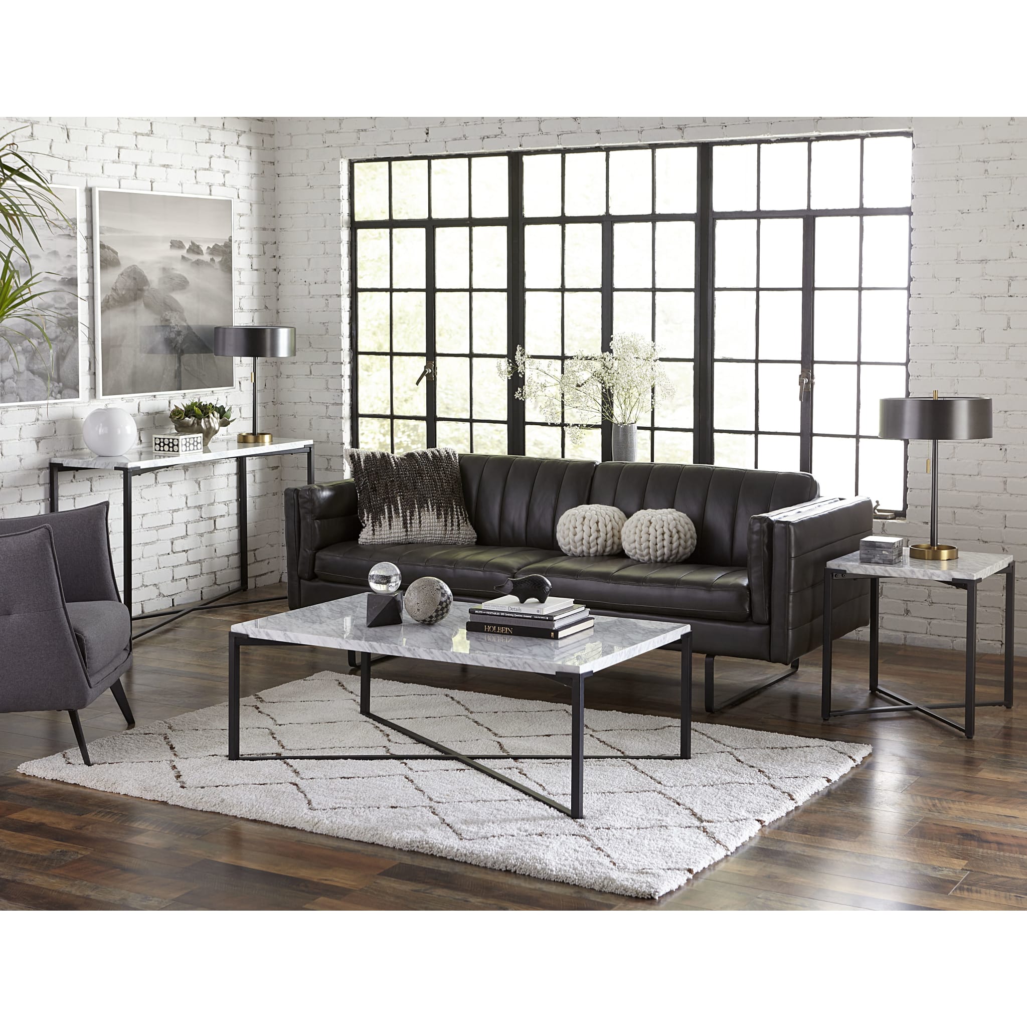 Saxon Modern Coffee Table - Matte Black Finish - Stylish Living Room Furniture for Small Spaces & Apartments