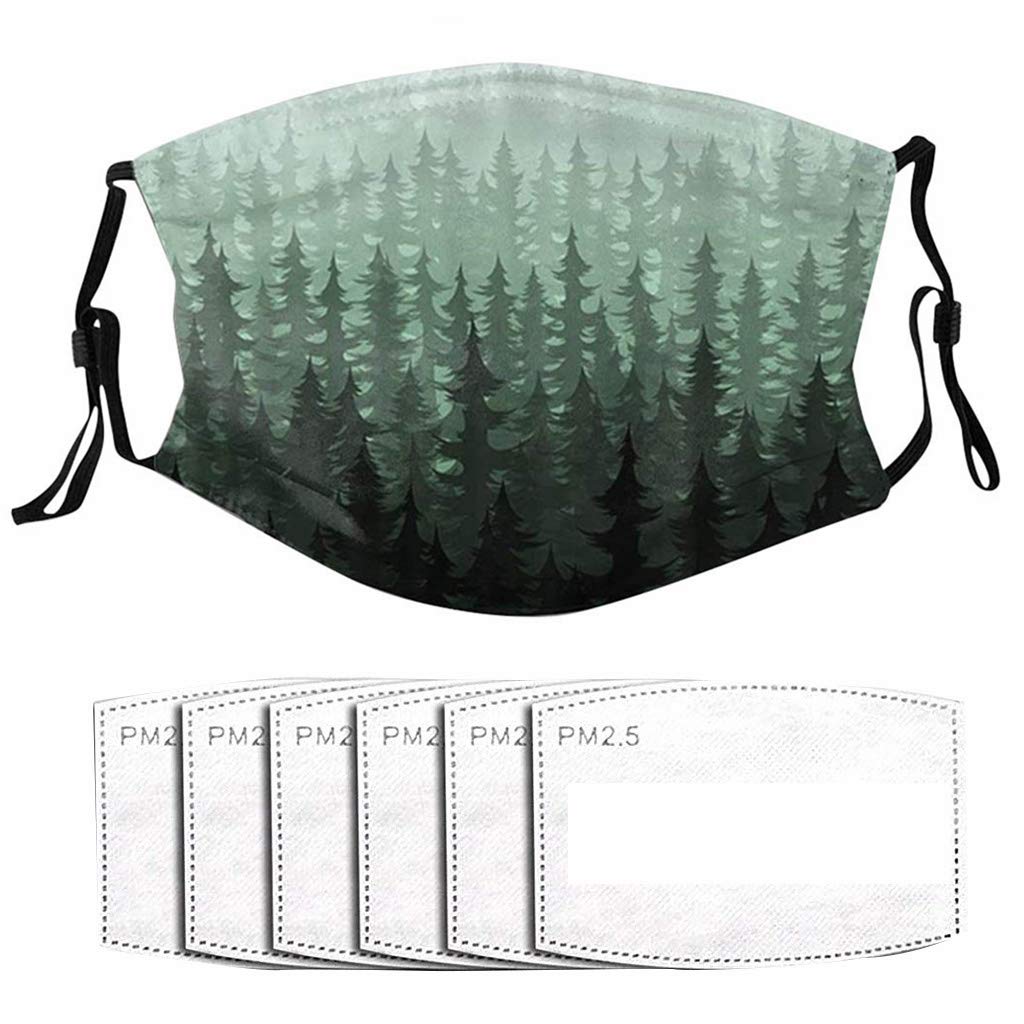Stoota Print Face Masks with Filters - Washable & Reusable Mouth Cover for Adults - Anti Dust Wind Protection Neck Gaiter for Outdoor Activities, Hiking, Cycling, and Travel