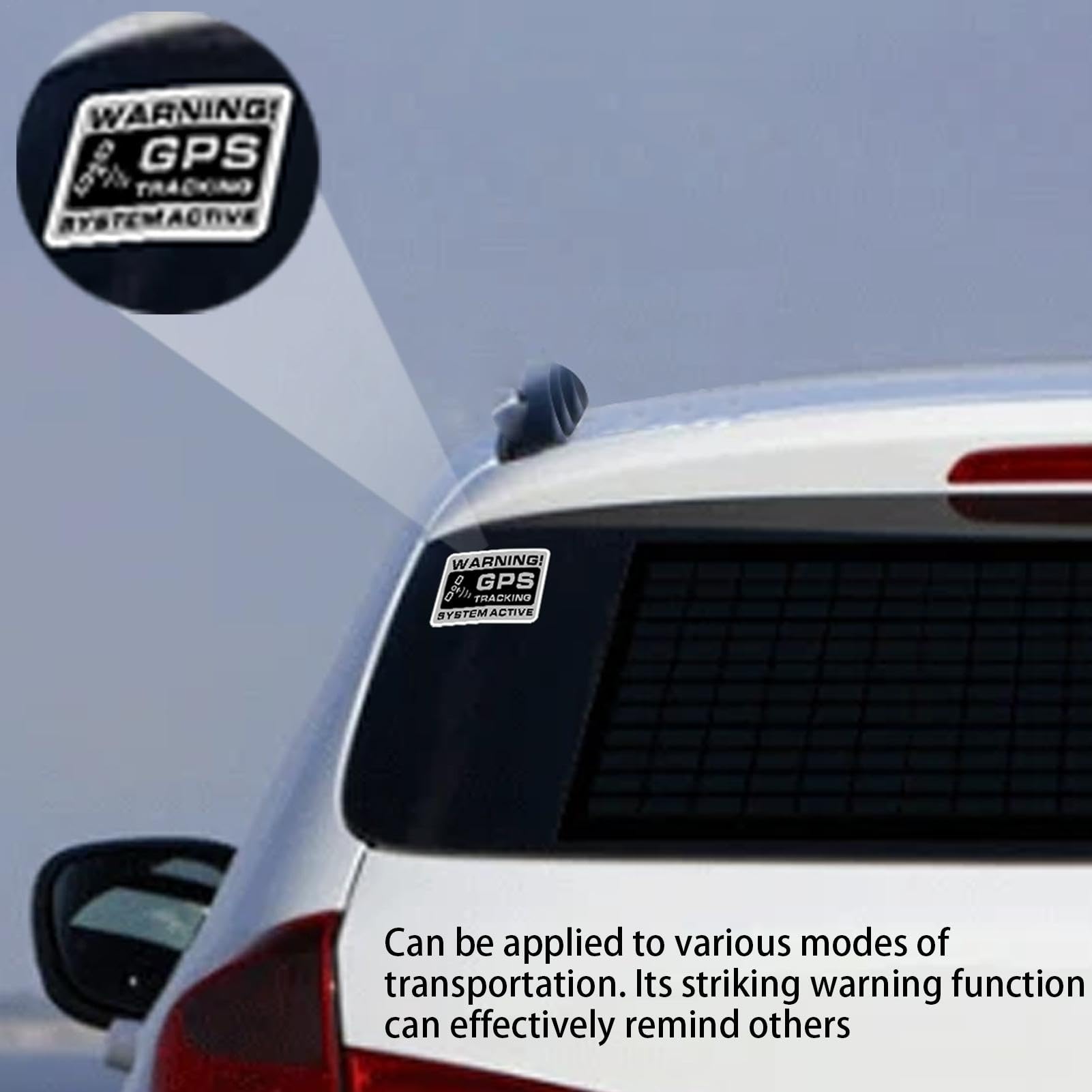 Waterproof Anti-Theft GPS Tracker Sticker for Cars - Small Security Warning Sign with Alarm System | Perfect for Vehicle Protection, Parking Security & Theft Deterrence