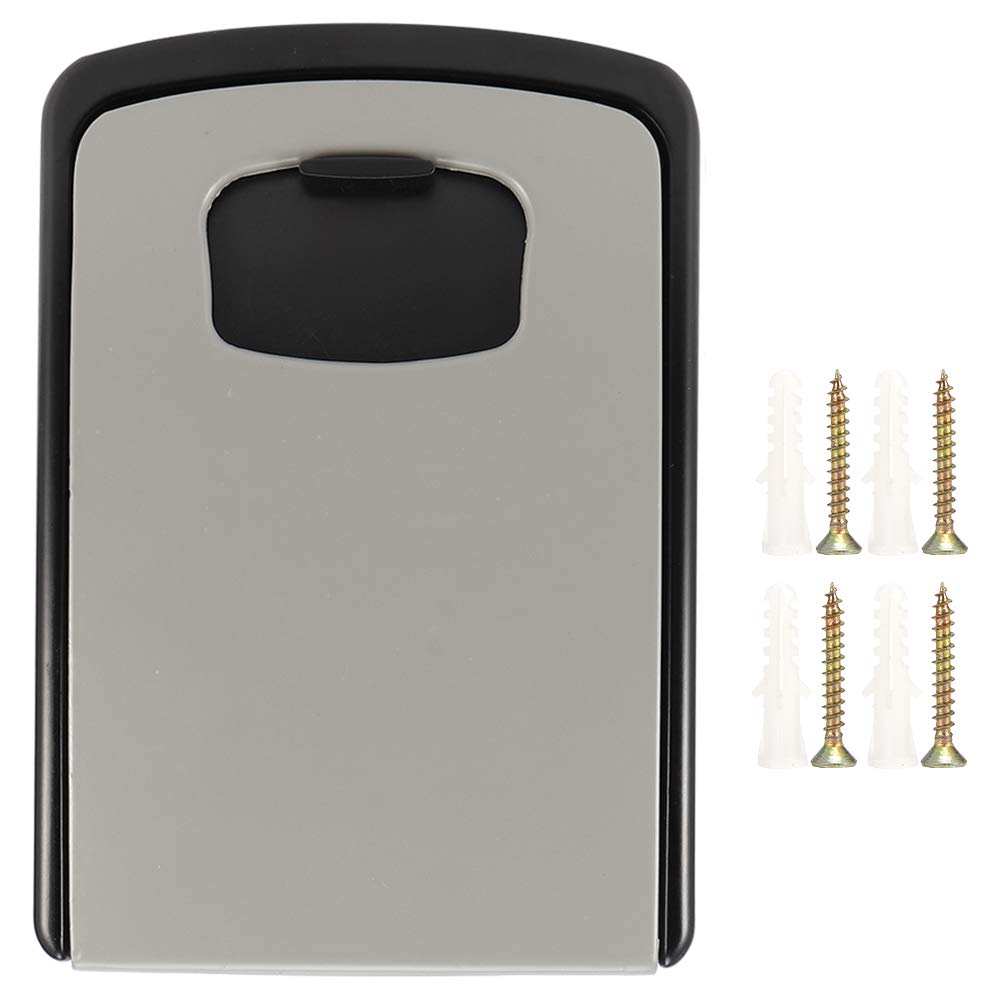 Teamsky Thickened Zinc Alloy Anti-Theft Key Storage Box with Password Lock - Corrosion & Rust Resistant Security Box for Home, Office, Factory (Gray) - Ideal for Storing Keys, Cash, Jewelry & Important Documents