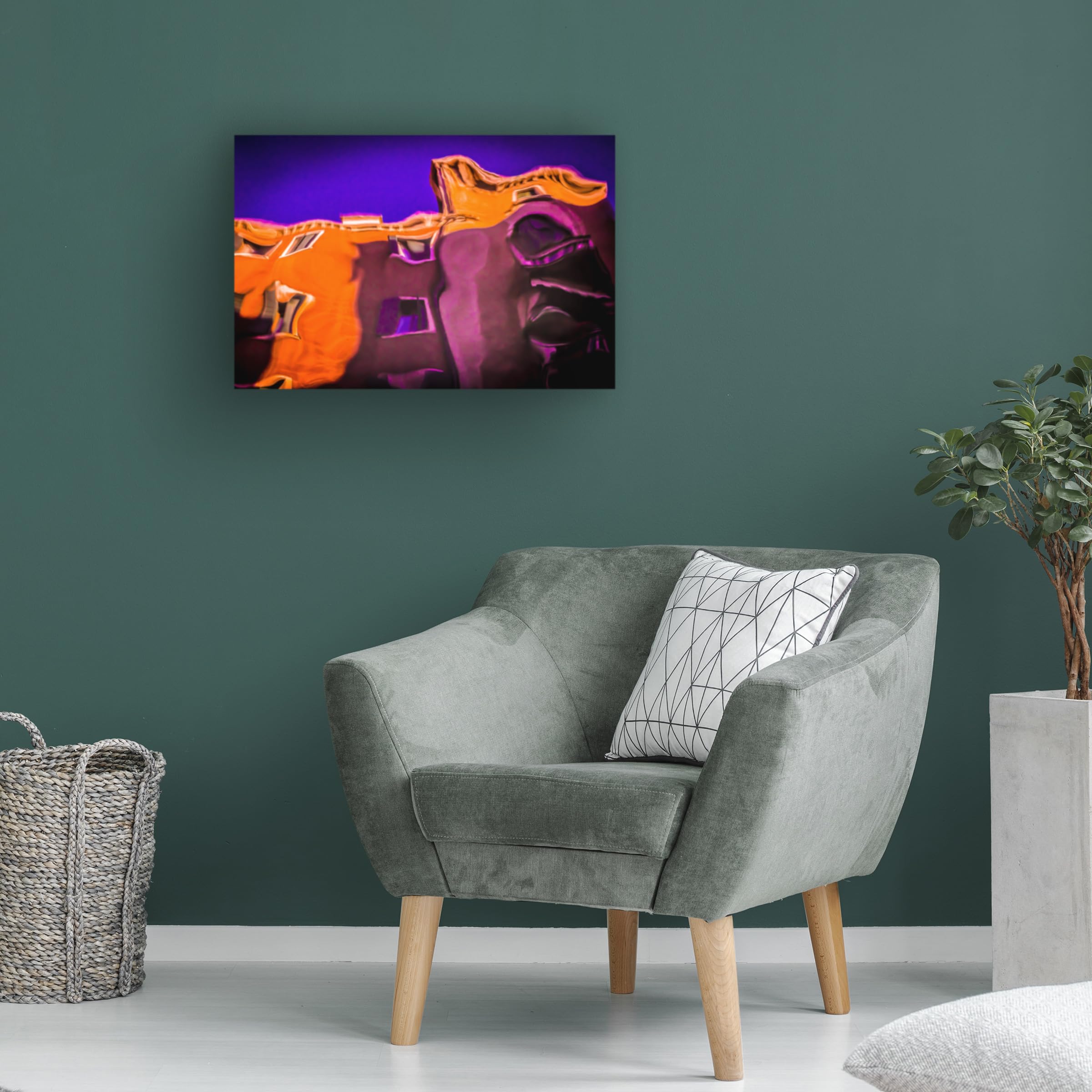 Trademark Fine Art 'Reflection 02' Canvas Wall Art by Anita Vincze - Modern Abstract Painting for Living Room, Bedroom & Office Decor