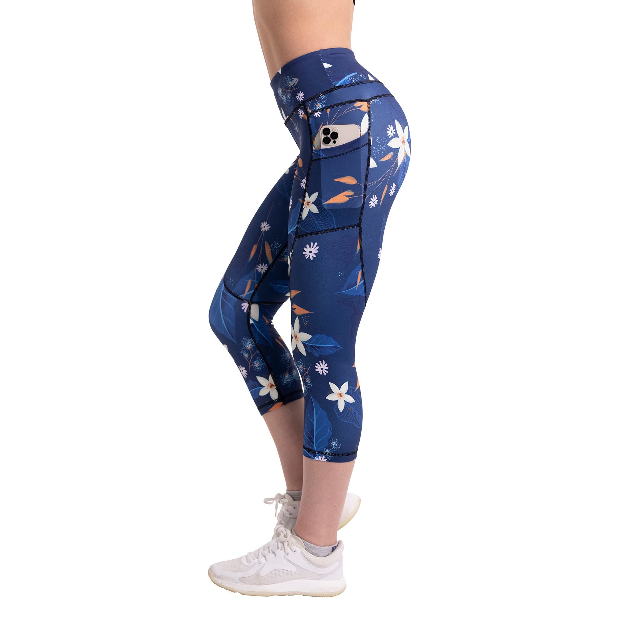CompressionZ Women's High-Performance Compression Capri Leggings - Yoga, Running, Gym Workout Pants - Plus Size Activewear for Fitness & Everyday Wear