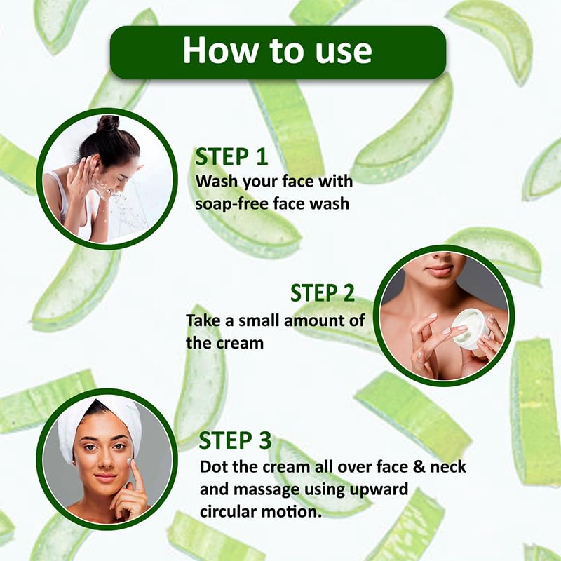 Omeo Aloe Vera Cream 50g with Vitamin E, Calendula & Turmeric Extracts - Hydrating Face & Body Moisturizer for Dry Skin | Smooth, Nourished & Moisturized | Perfect for Daily Skincare & After Sun Care
