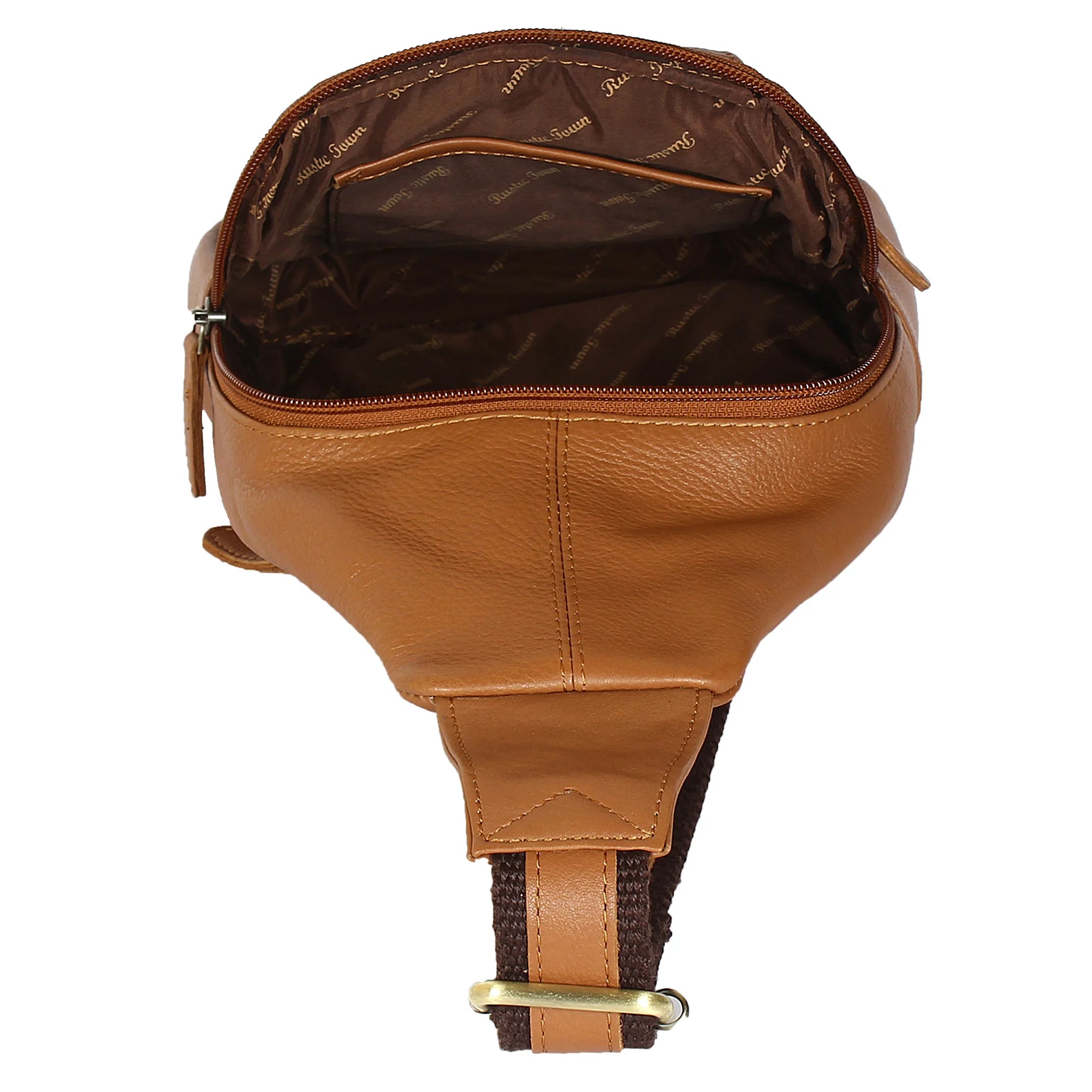 Premium Genuine Leather Sling Bag - Crossbody Chest Shoulder Backpack for Men & Women (Brown) - Perfect for Travel, Hiking & Everyday Use