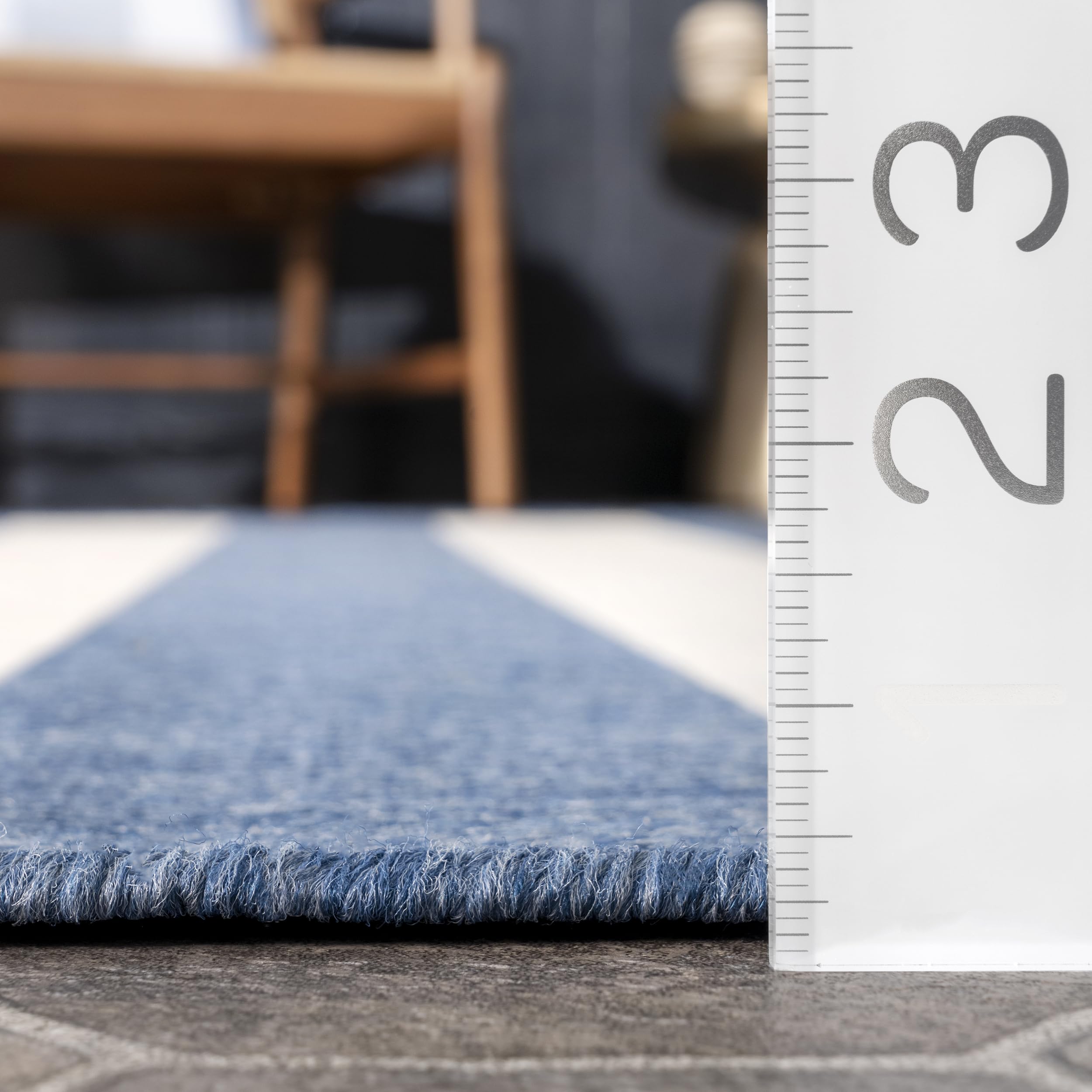 nuLOOM 8' x 11' Outdoor Performance Area Rug - OEKO-TEX Certified, Weather & Fade Resistant, High Traffic Rug for Patio, Balcony, Deck & Backyard - Durable Alexis Blue Design for Outdoor Entertaining & Relaxation