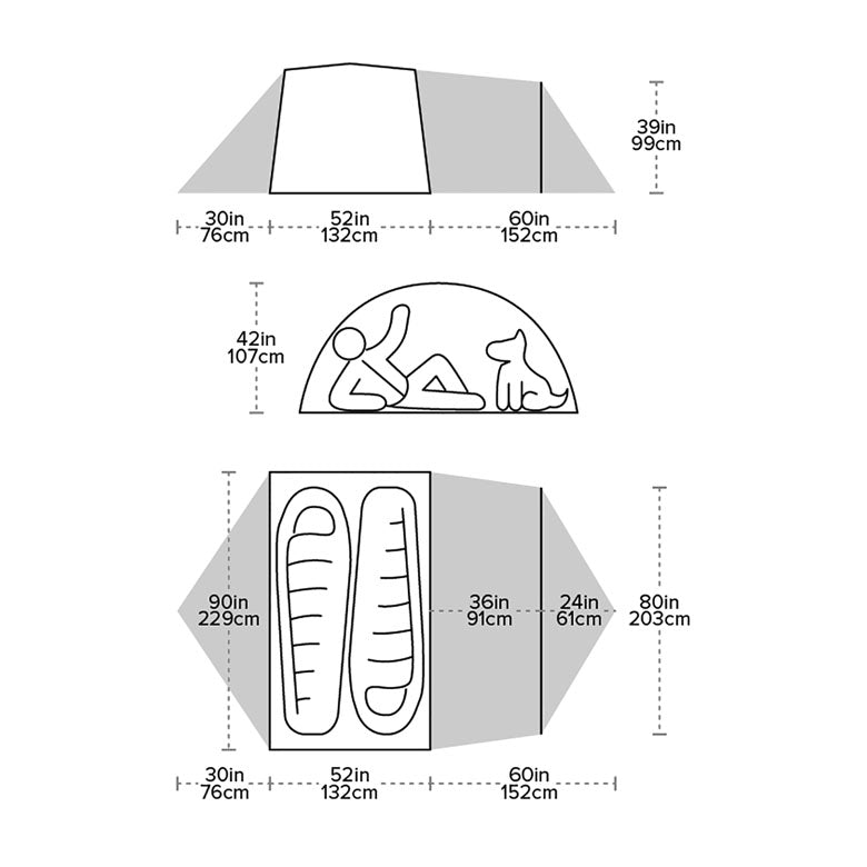 Big Agnes Blacktail 2 Hotel Tent - Lightweight 2-Person Camping Tent for Backpacking & Hiking | Durable Waterproof Shelter for Outdoor Adventures
