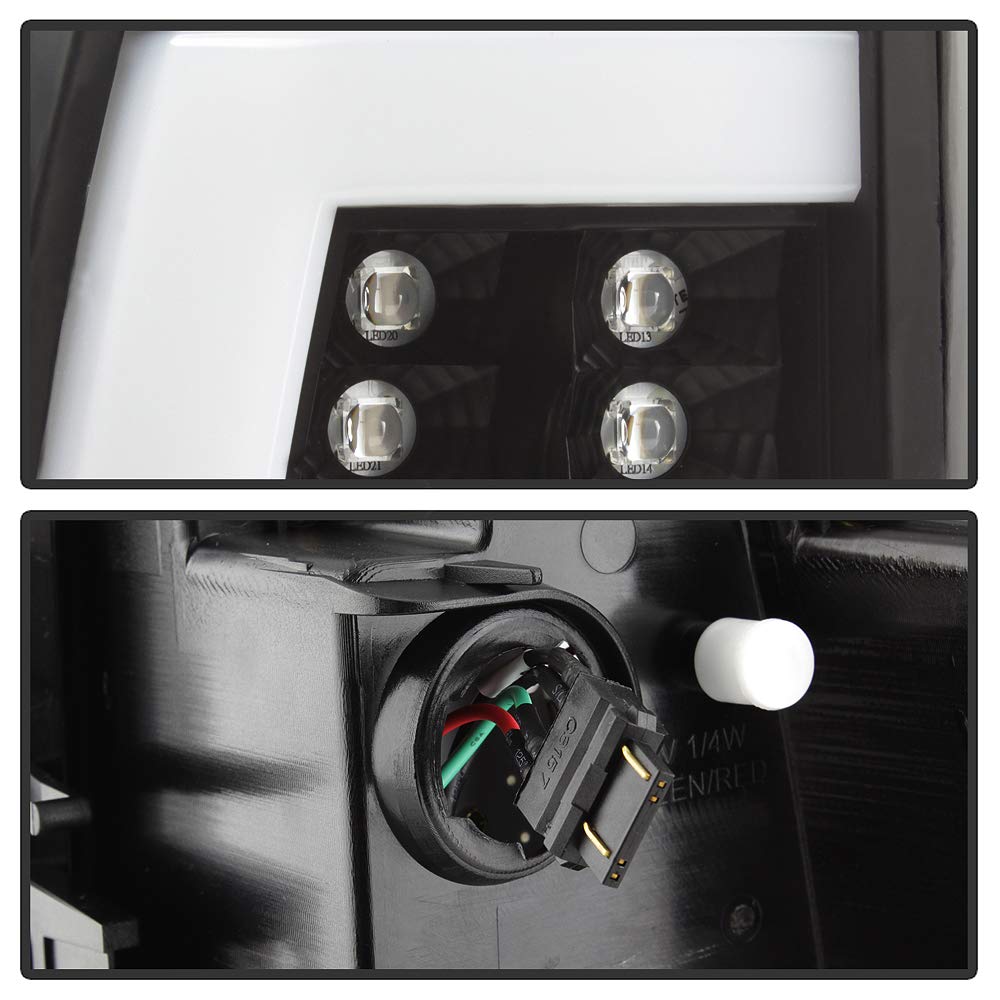 ACANII V2 Black LED Tube Tail Lights Brake Lamps for 2000-2006 Chevy Suburban Tahoe GMC Yukon - Driver & Passenger Side - Upgrade Your Ride with Durable LED Lighting for Night Driving and Enhanced Safety