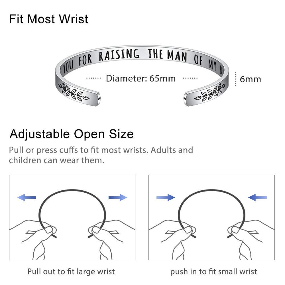 MOOHAM Inspirational Bracelets for Women - Engraved Quote Stainless Steel Jewelry, Birthday Christmas Gifts for Best Friend, Daughter, Son, Sister, Niece, Mom & Coworkers | Motivational Gift for Everyday Wear & Special Occasions