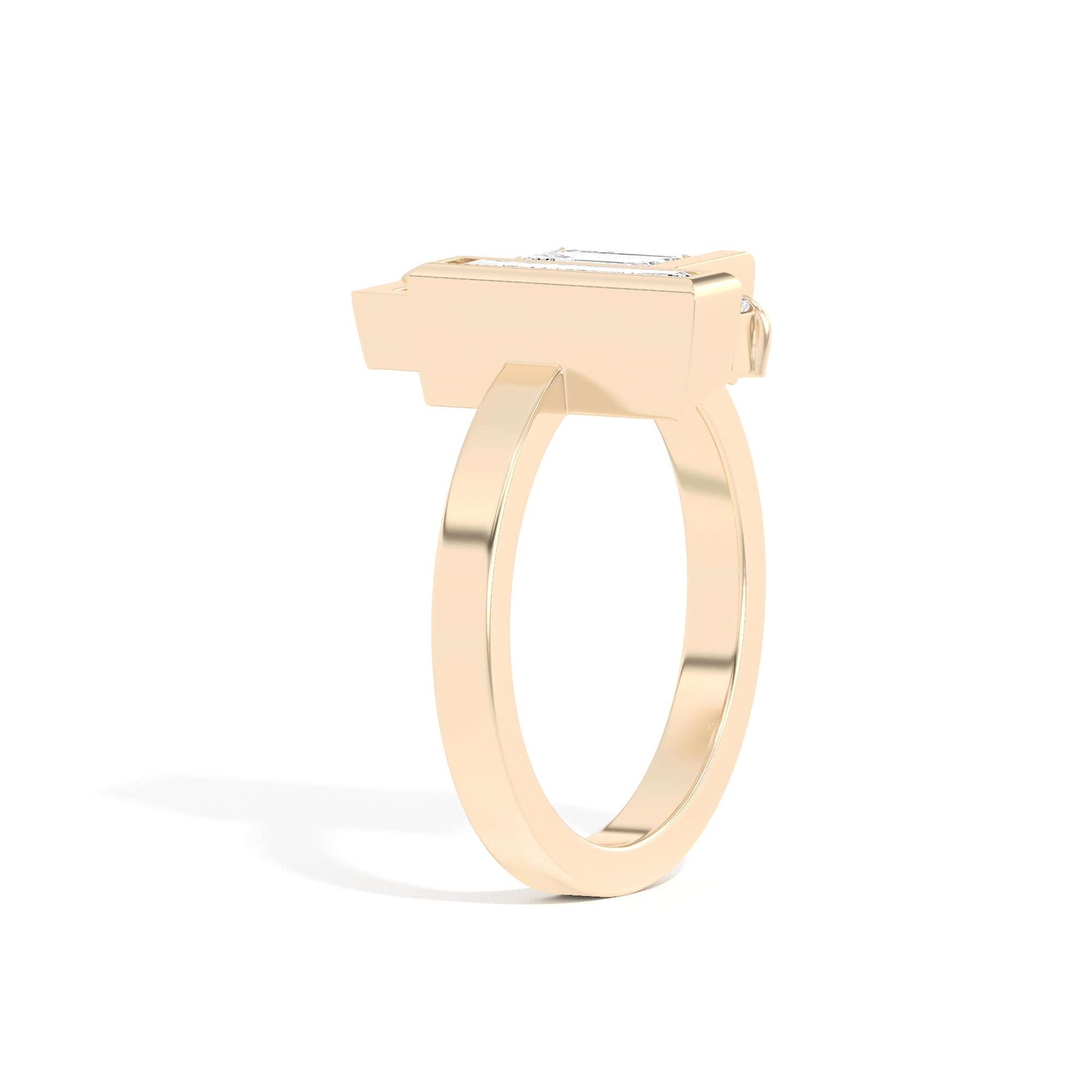 Scarpa Emerald Olivetti Frame Ring - Elegant Vintage Style Jewelry for Women, Perfect for Weddings, Parties & Special Occasions