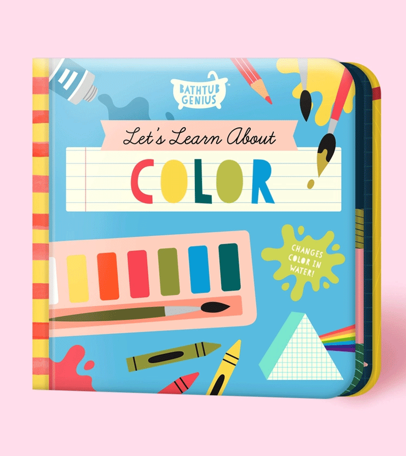 Bathtub Genius Let's Learn About Color Bath Book - Waterproof Educational Baby Book for Toddlers, Fun Bath Time Learning Toy for Kids