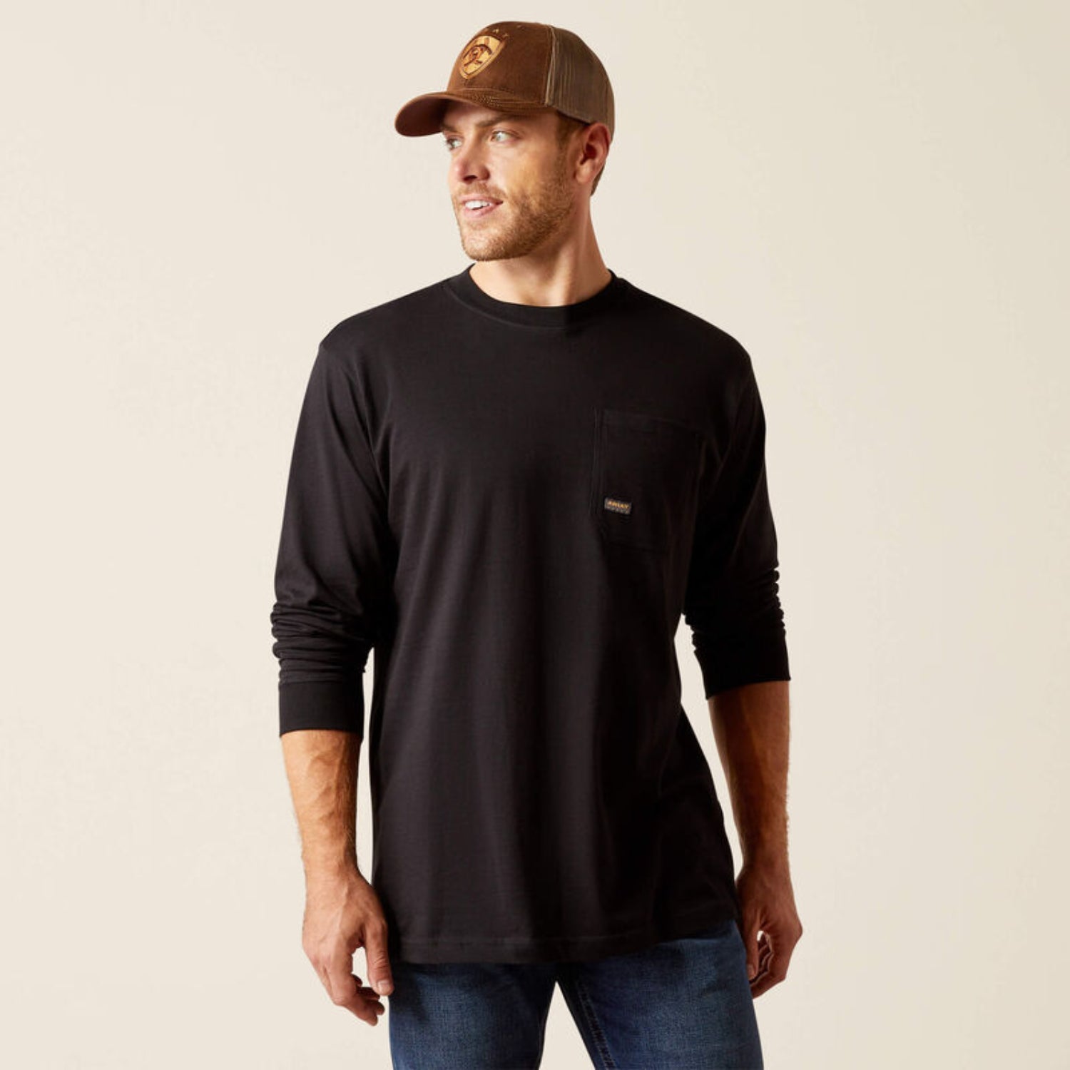 Ariat Men's Rebar CottonStrong Graphic Long Sleeve T-Shirt - Durable Work Shirt for Construction, Farming & Outdoor Activities