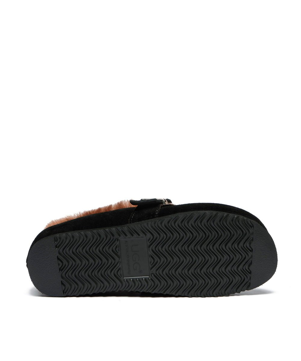 Women's UGG Monica Loafers - Comfortable Suede Slip-On Shoes with Sheepskin Lining for Casual Wear, Office & Travel