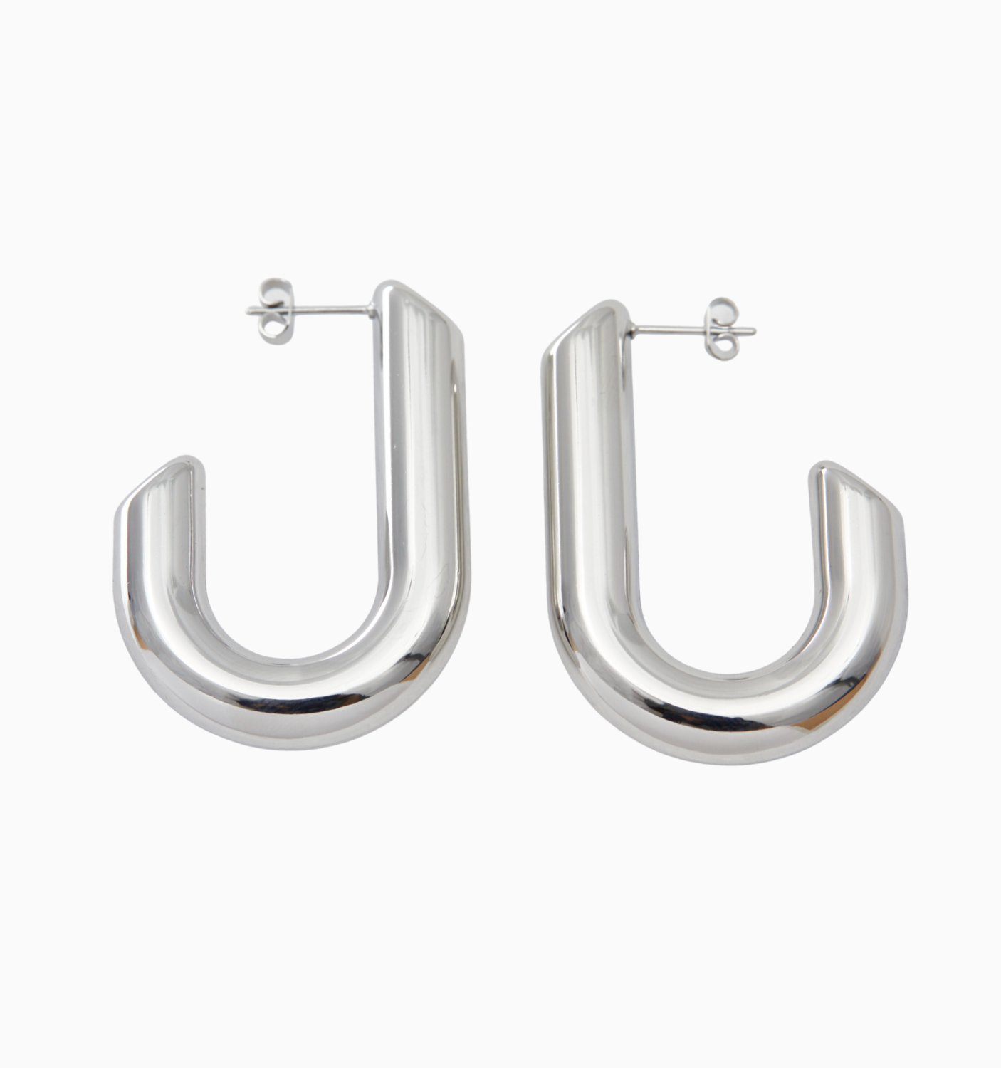 Natalia Hoop Earrings for Women - 14K Gold Plated Stainless Steel Dangle Hoops - Trendy & Elegant Jewelry for Everyday Wear, Parties & Special Occasions