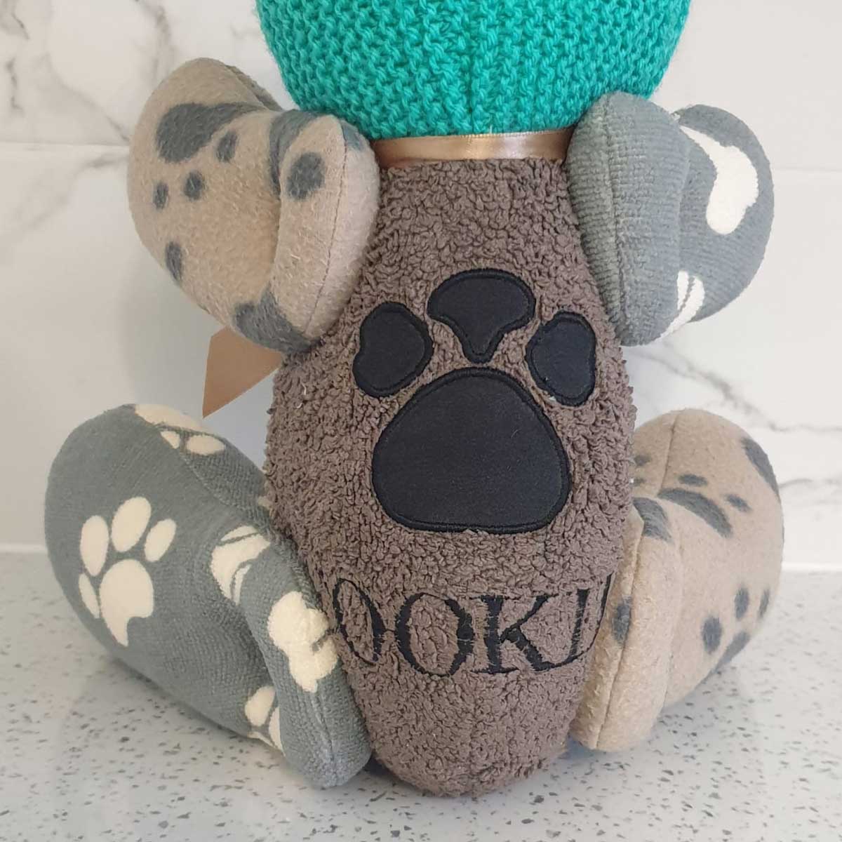 Custom Pet Blankets & Clothing - Memory Bear Keepsake for Dogs & Cats | Perfect for Pet Loss Memorial, Gifts & Home Decor