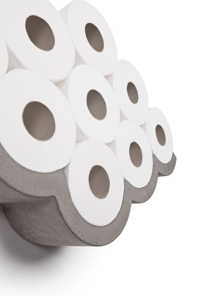 Lyon Beton Cloud 745 Modern Wall-Mounted Toilet Paper Holder - Bathroom Tissue Dispenser for Home, Office & Commercial Use