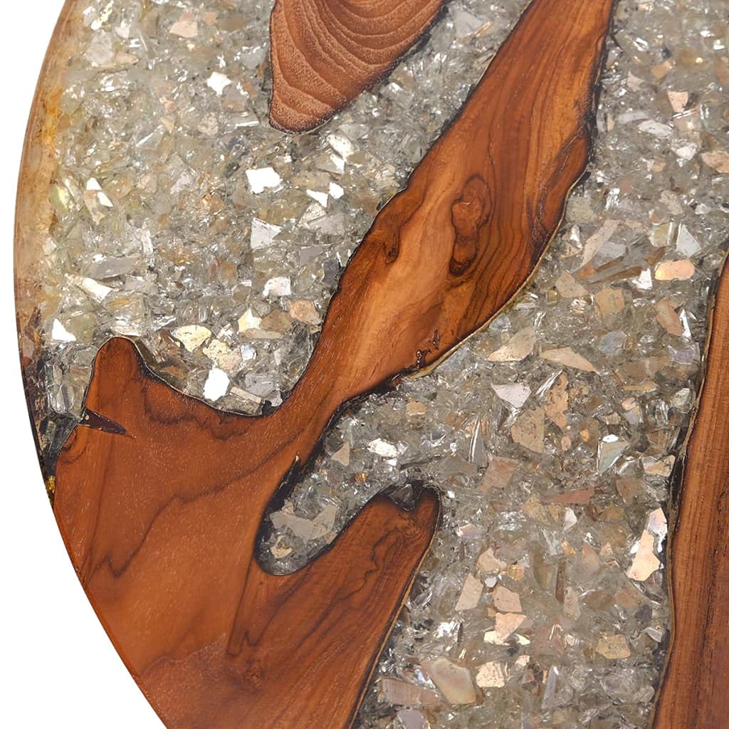 Handmade Solid Teak Wood Round Coffee Table - 23.6
