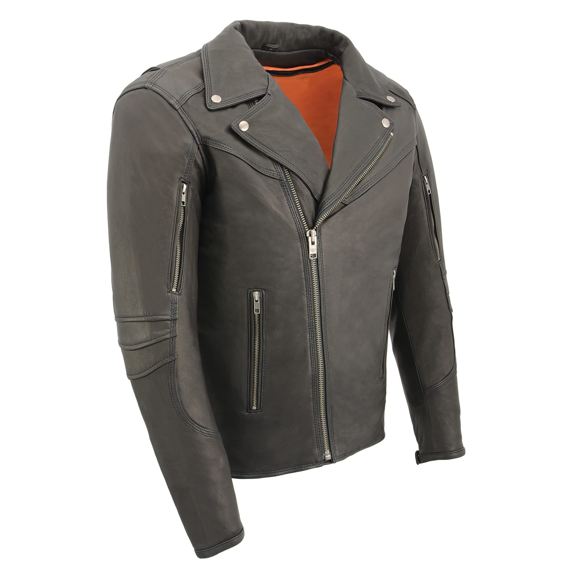 Milwaukee Leather Men's Lightweight Extra Long Beltless Biker Jacket Black MLM1516 - Motorcycle Riding, Casual Wear, Outdoor Adventure Jacket for Men
