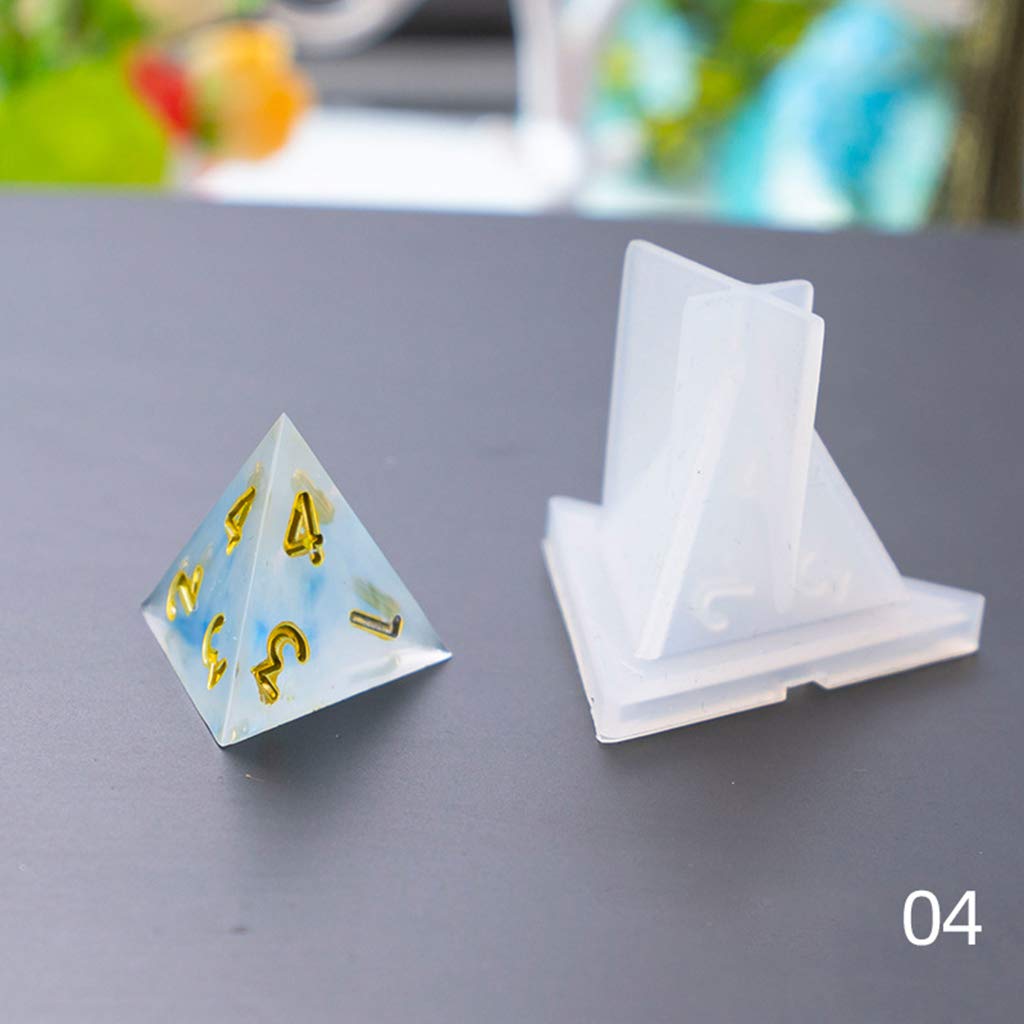 Premium Silicone Dice Molds for Resin Casting - 3D Fillet Shape Epoxy Resin Dice Molds Set with Multi-Spec Options - Perfect for DIY Tabletop Games, D&D, RPG and Board Game Accessories