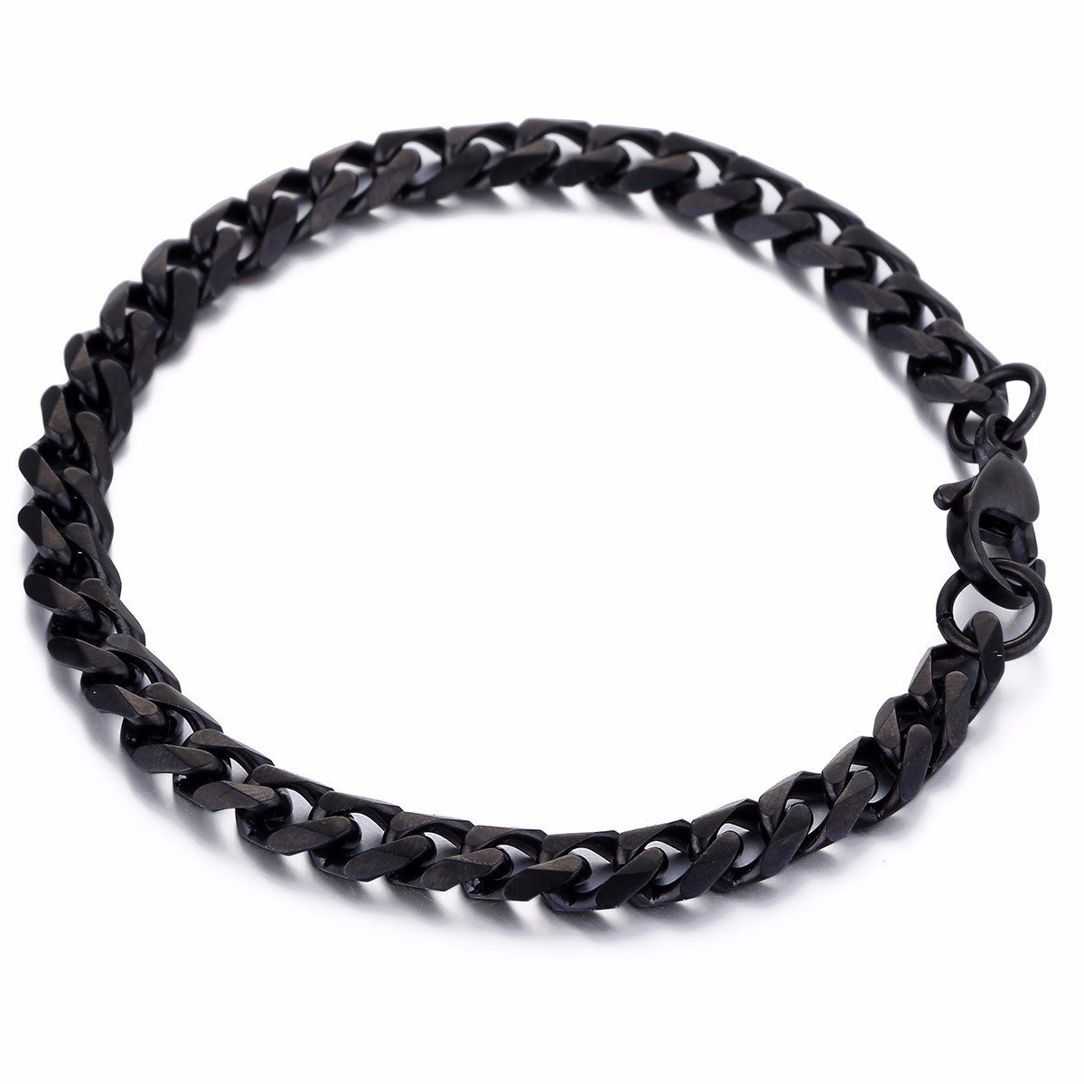 Trendy 7mm Stainless Steel Curb Cuban Link Chain Bracelet for Men & Women - Gold, Silver, Black - Adjustable 7-11 Inch - Perfect for Casual Wear, Layering & Gift Giving