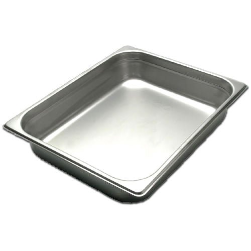 859252 Half Size Solid Steam Table Pan - 2 1/2 Inch Deep Commercial Food Pan for Catering, Buffets & Restaurant Kitchens