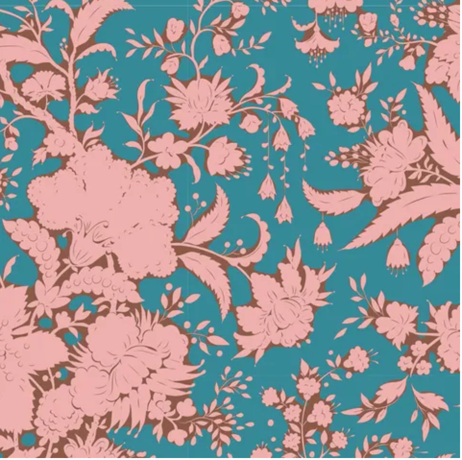 Bloomsville Abloom Tilda 110073 Petrol Blue Floral Print Dress - Perfect for Spring Outings, Garden Parties & Casual Wear