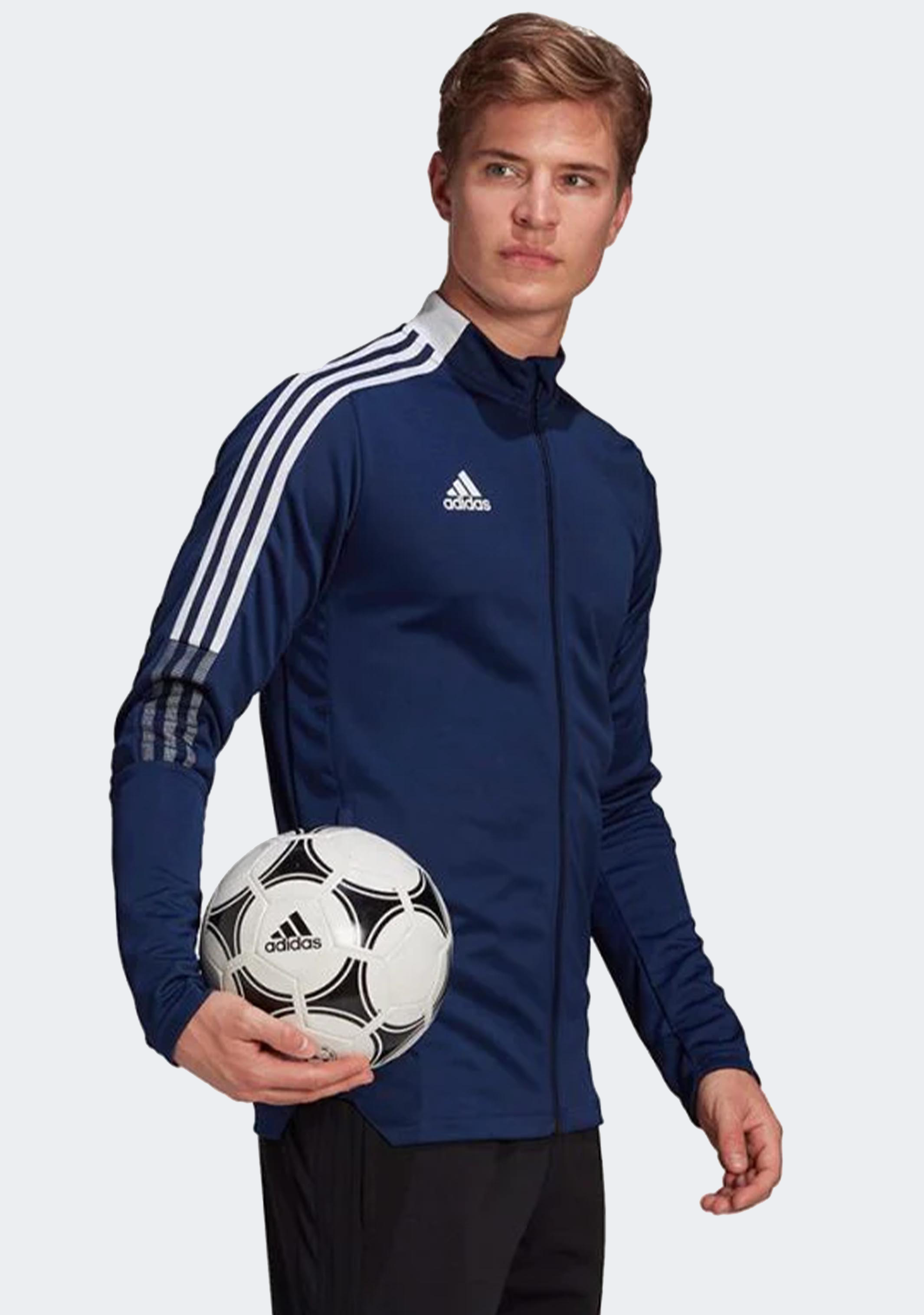 **Adidas Men's Tiro 21 Training Jacket - Navy Blue - Lightweight & Breathable for Soccer, Running & Gym Workouts**