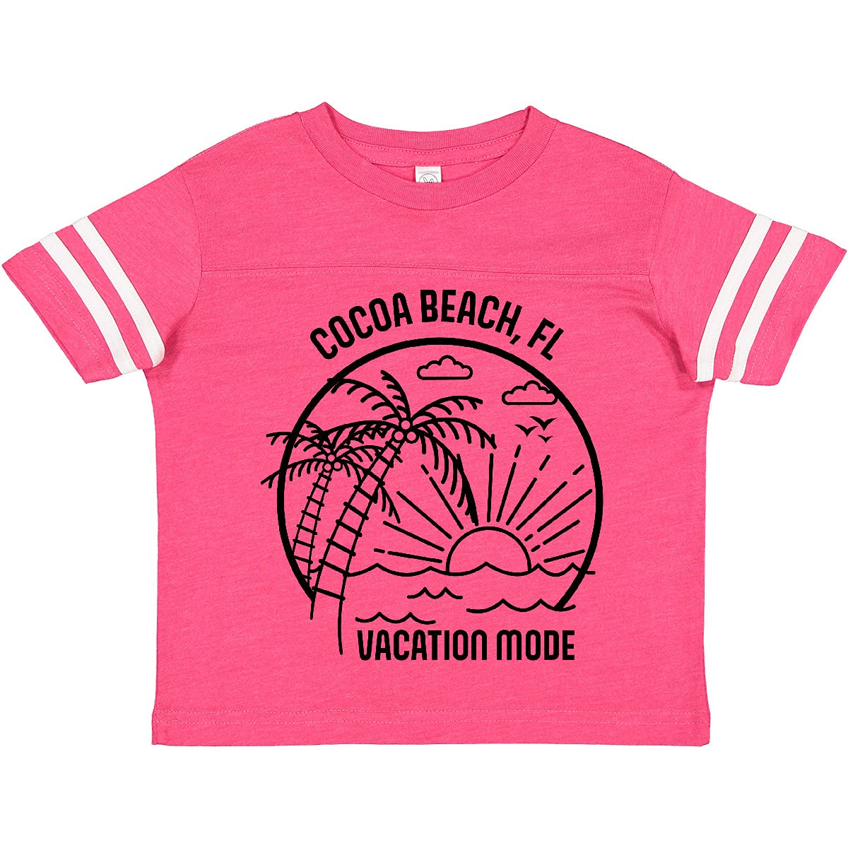 Inktastic Summer Vacation Mode Cocoa Beach Florida Toddler T-Shirt - Cute Florida Beach Themed Shirt for Kids, Perfect for Family Vacations & Summer Outfits