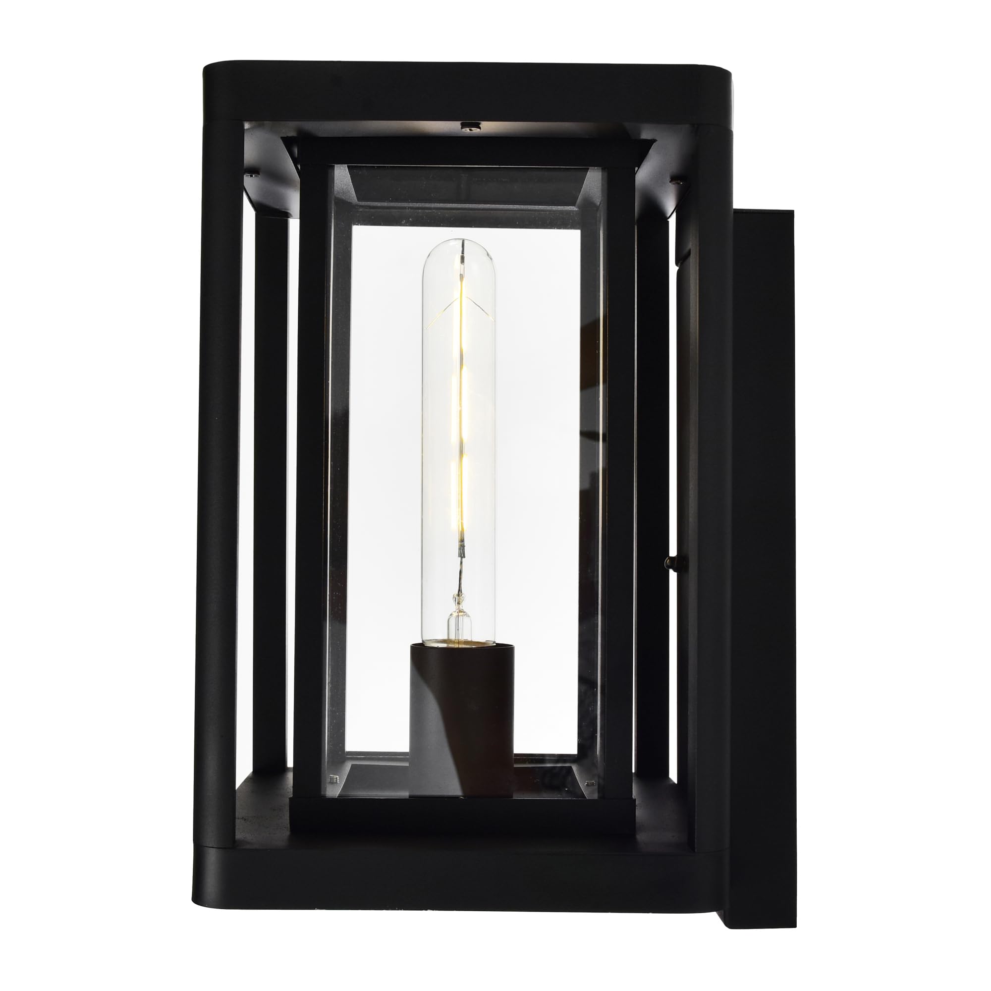 CWI Lighting Mulvane 1-Light Black Outdoor Wall Light Fixture - Weatherproof Exterior Sconce for Porch, Patio, and Garden Lighting