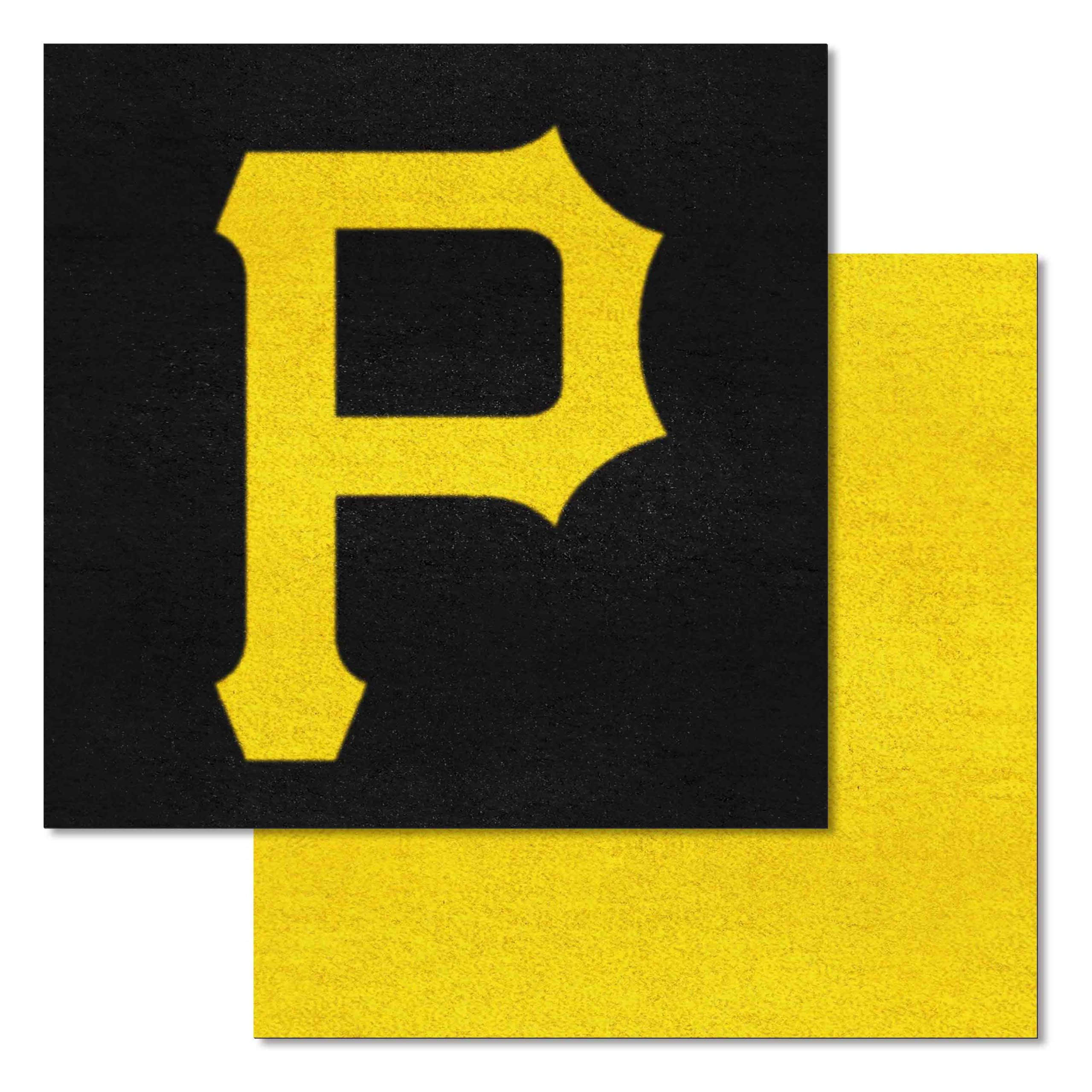Fanmats 8594 MLB Pittsburgh Pirates Nylon Carpet Tile - Officially Licensed Team Logo Floor Mat for Cars, Trucks & Home Decor - Perfect for Game Room, Man Cave & Sports Fan Gifts