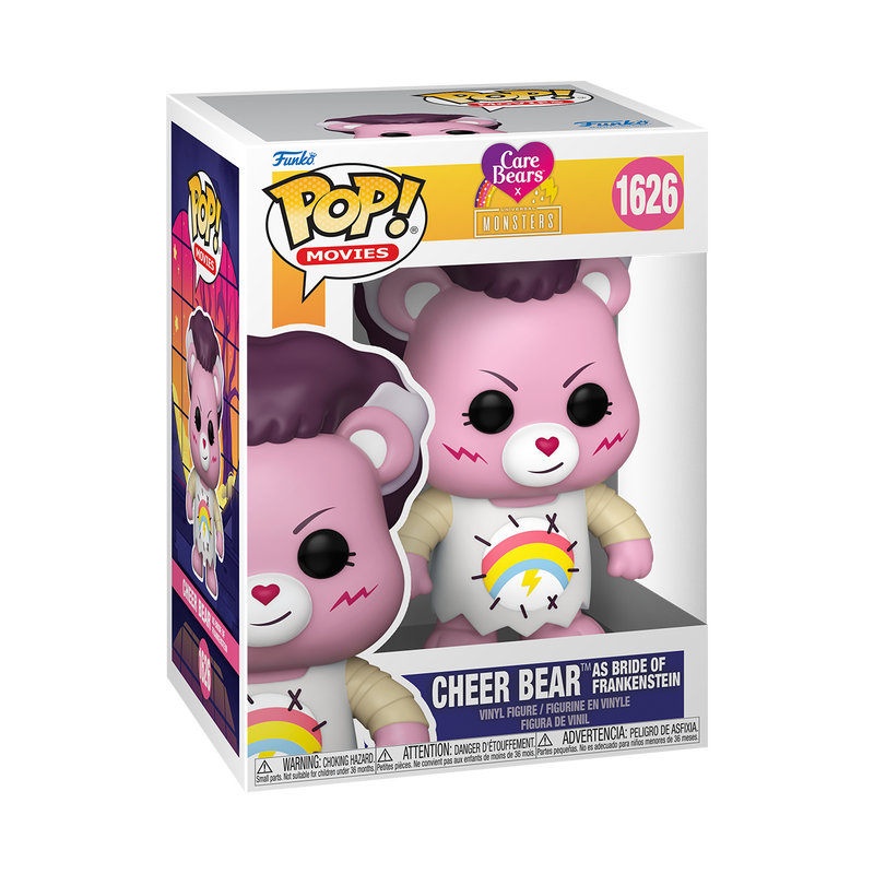 Cheer Bear as Bride of Frankenstein Funko Pop #1626 with Protector Case - Perfect for Collectors, Halloween Decor & Pop Culture Displays