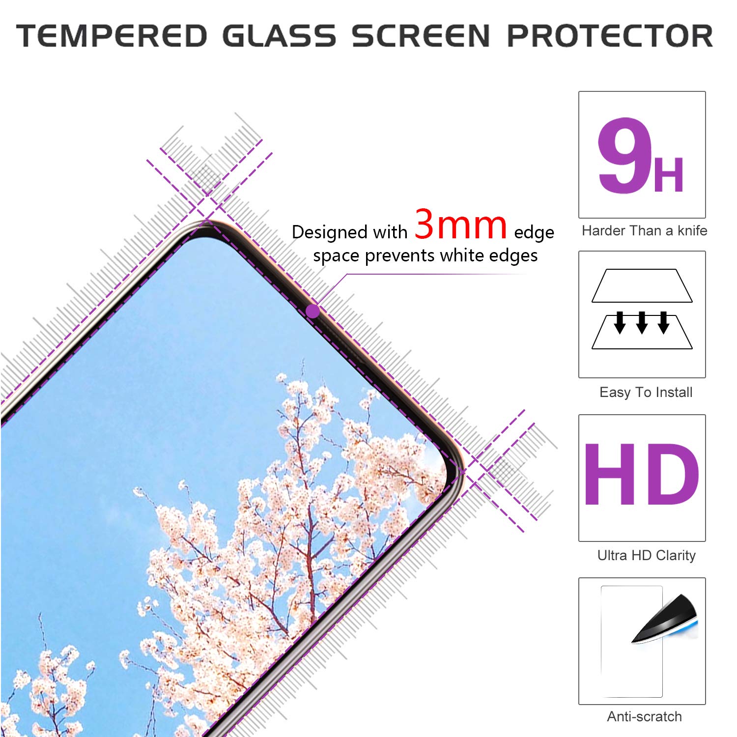 LeYi Military-Grade Shockproof iPhone 8 Plus/7 Plus/6 Plus/6s Plus Case with Tempered Glass Screen Protector [2 Pack] - Kickstand & Ring Holder, Black - Perfect for Outdoor Activities, Travel & Daily Protection