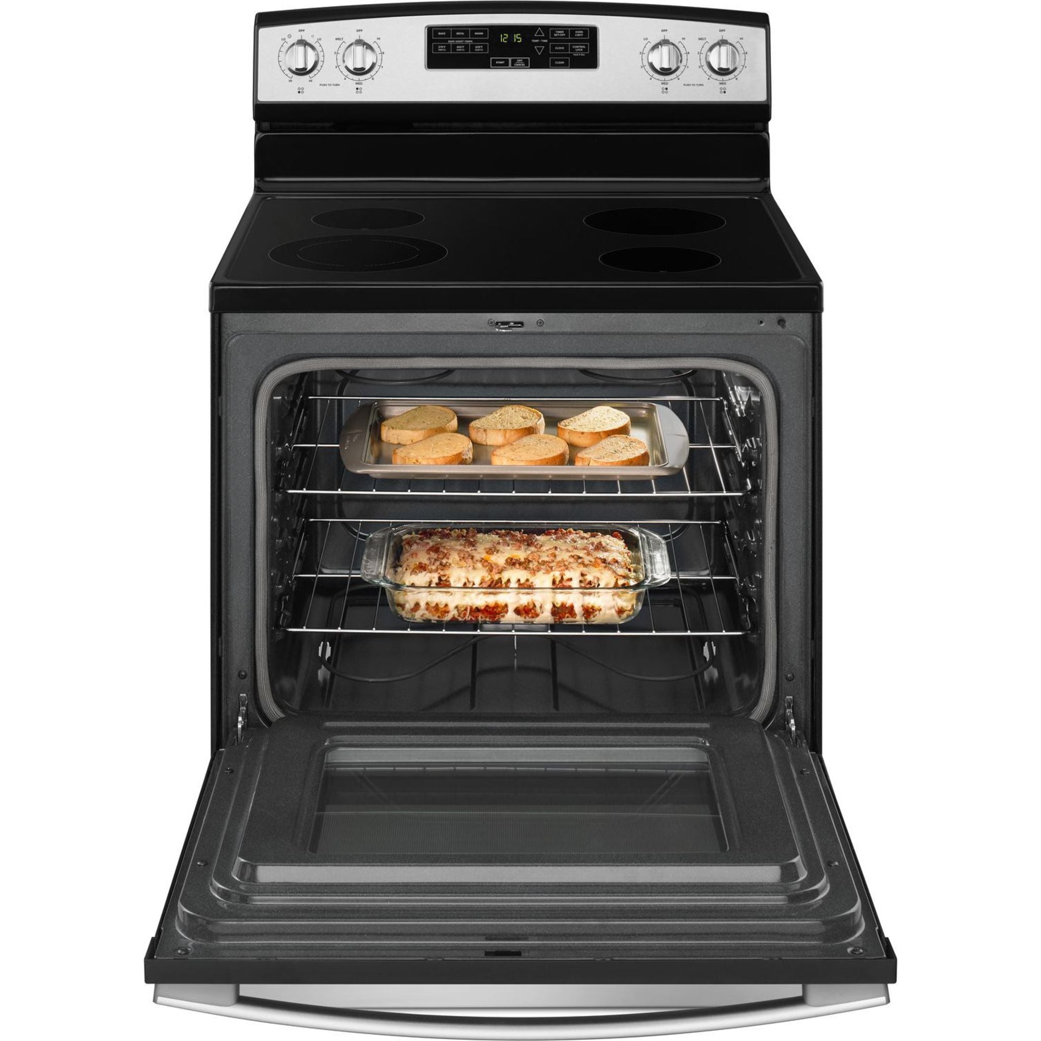 Amana Self-Cleaning Range YAER6603SFS - 30 Inch Stainless Steel Gas Oven with 5 Burners & Convection Bake - Perfect for Home Kitchens & Professional Cooking