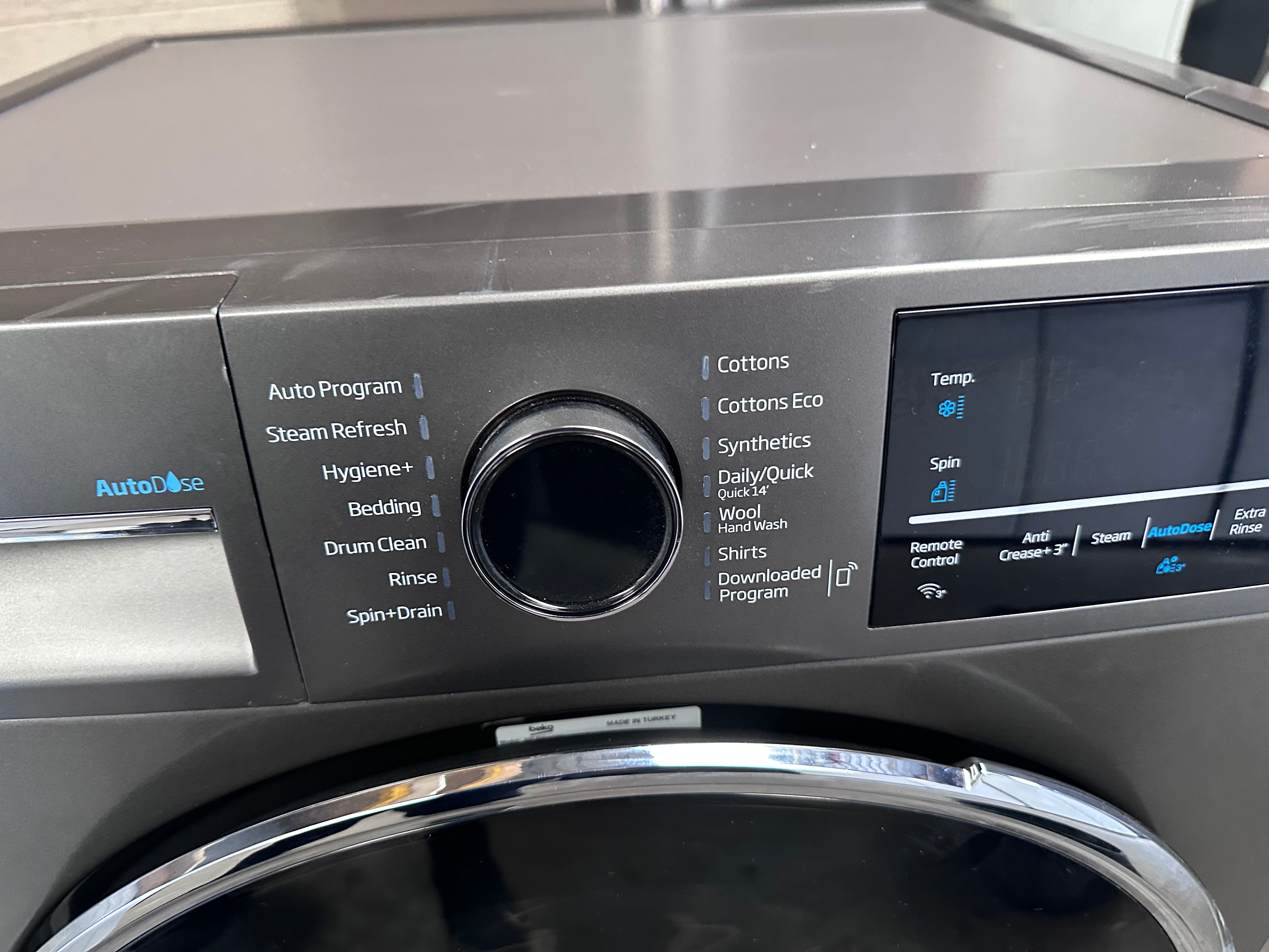 Beko BFLB904ADG 9kg Auto Dose Front Load Washing Machine - Graphite (Factory Second) | Energy Efficient Laundry Solution for Apartments & Small Homes