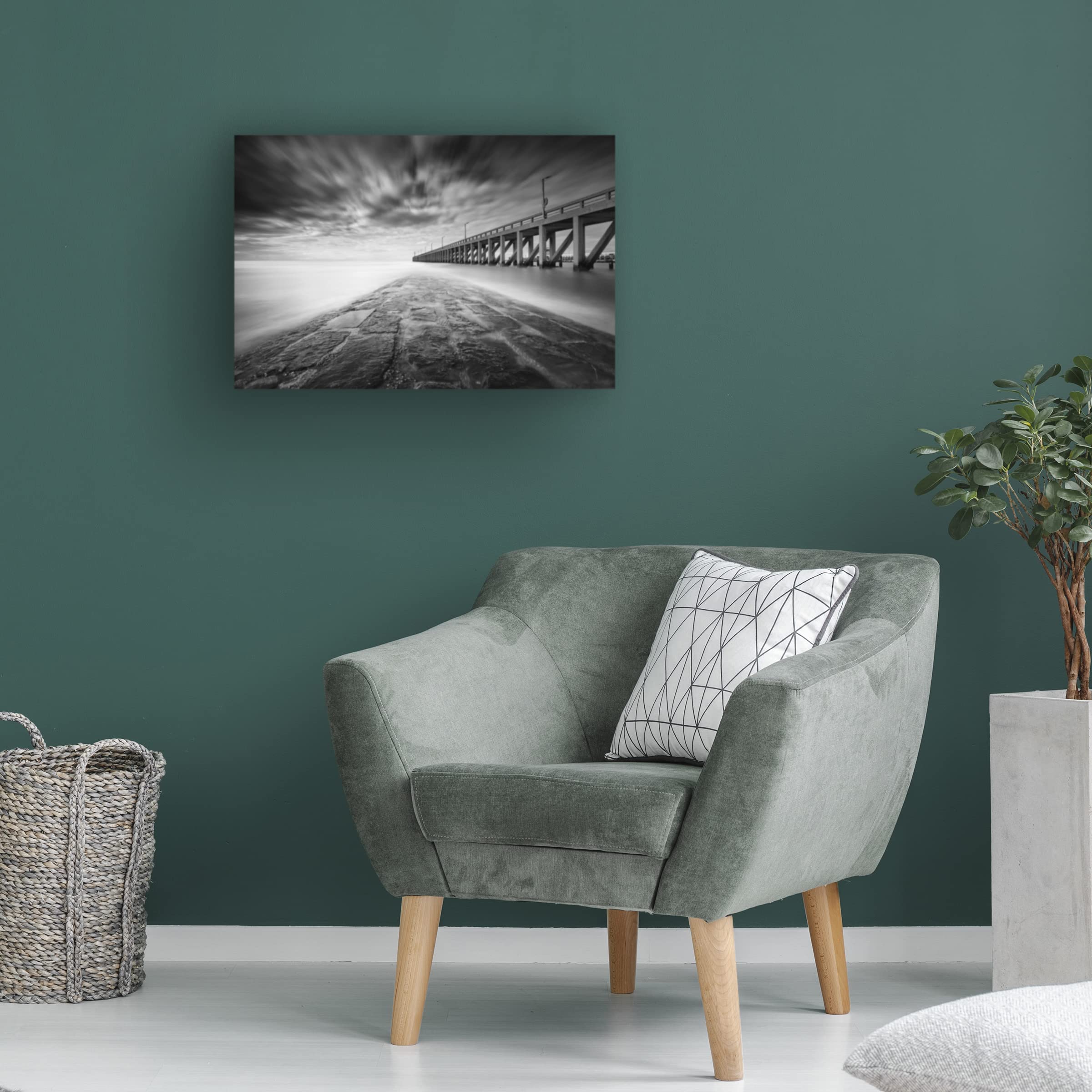 Trademark Fine Art 'Drifting' Canvas Wall Art by Christophe Staelens - Modern Abstract Painting for Living Room, Bedroom & Office Decor