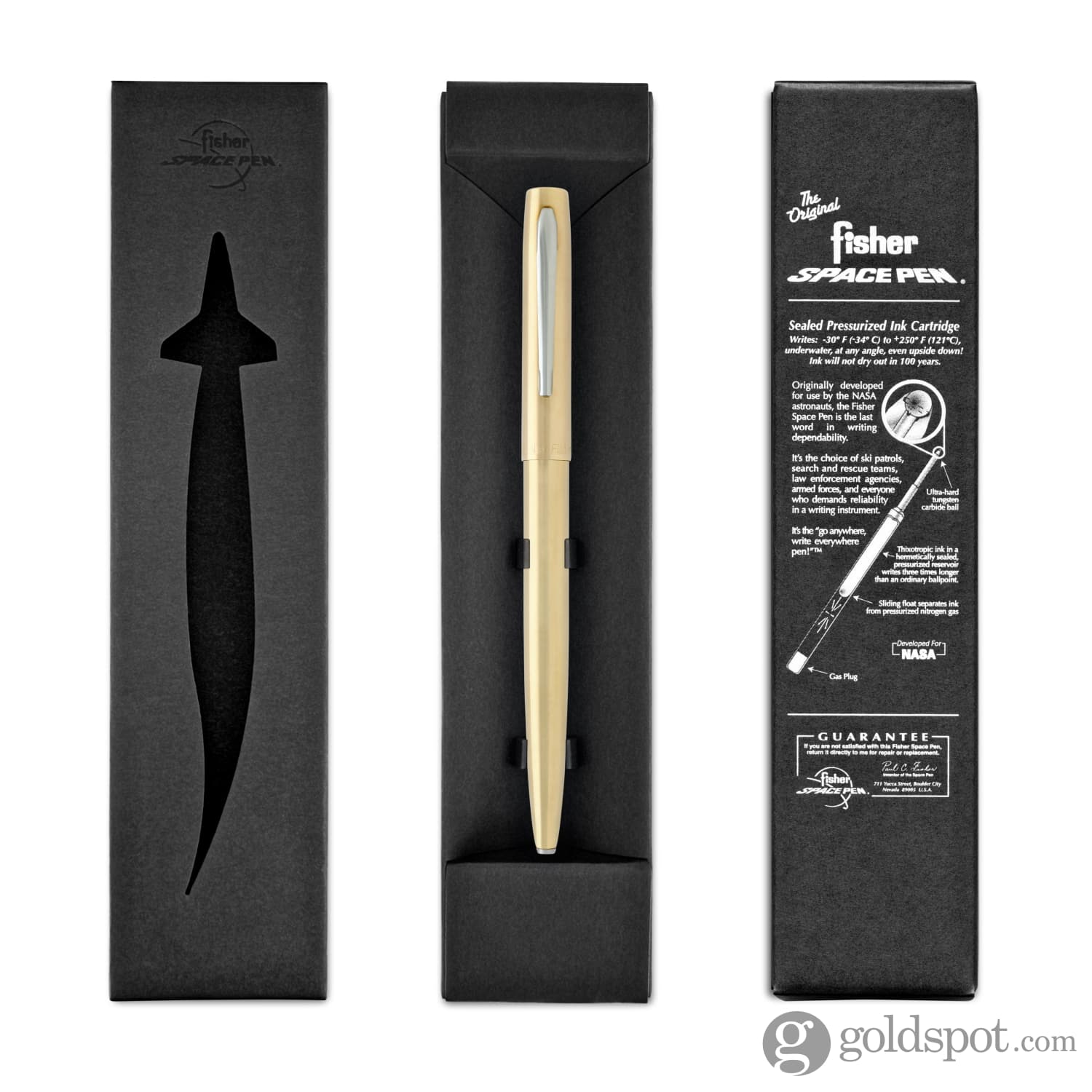 Fisher Space Pen Cap-O-Matic Ballpoint Pen - Raw Brass Finish | Durable & Refillable for Everyday Carry, Office, Travel & Outdoor Adventures