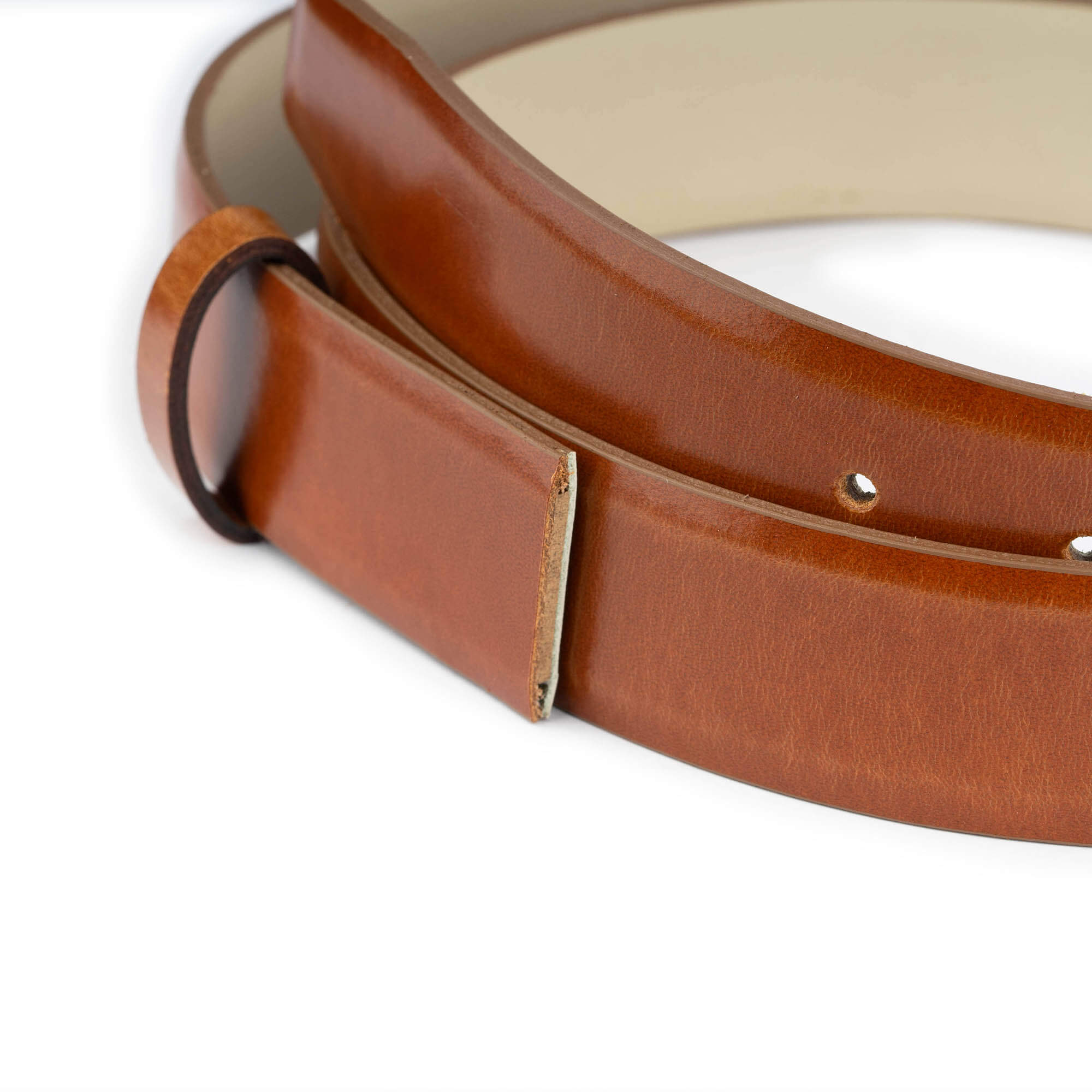 3.5 cm Brown Beige Reversible Leather Belt Strap Replacement for Ferragamo Buckles - Perfect for Dress Pants, Jeans & Business Attire